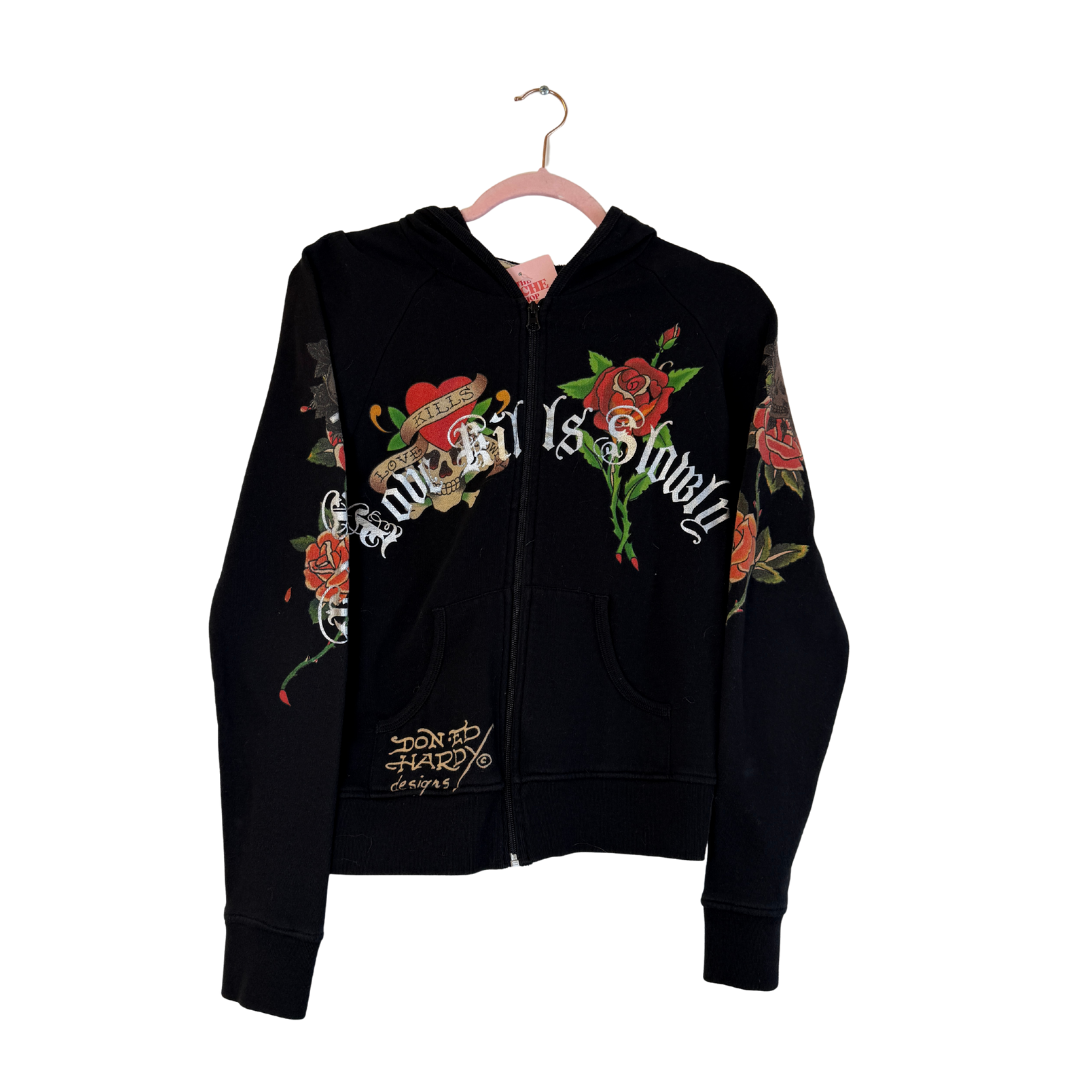 Ed Hardy Zip Up Hoodie