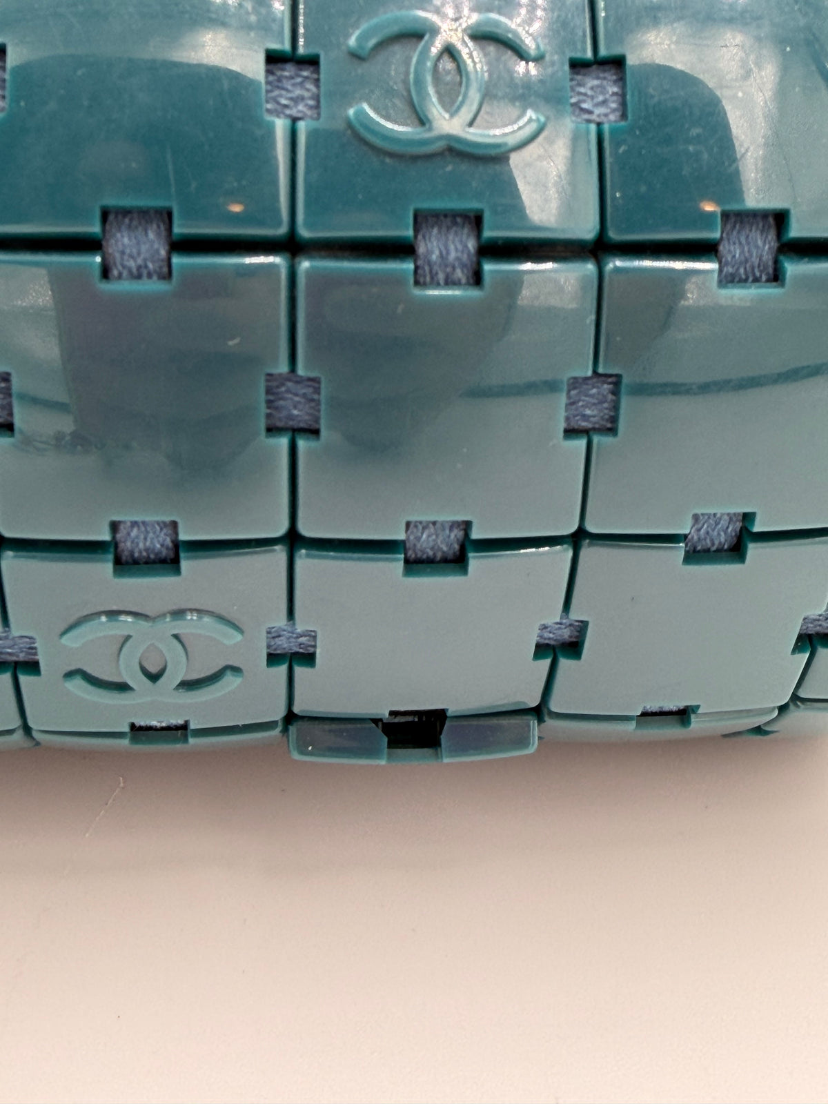 Chanel Teal Puzzle Barrel Bag