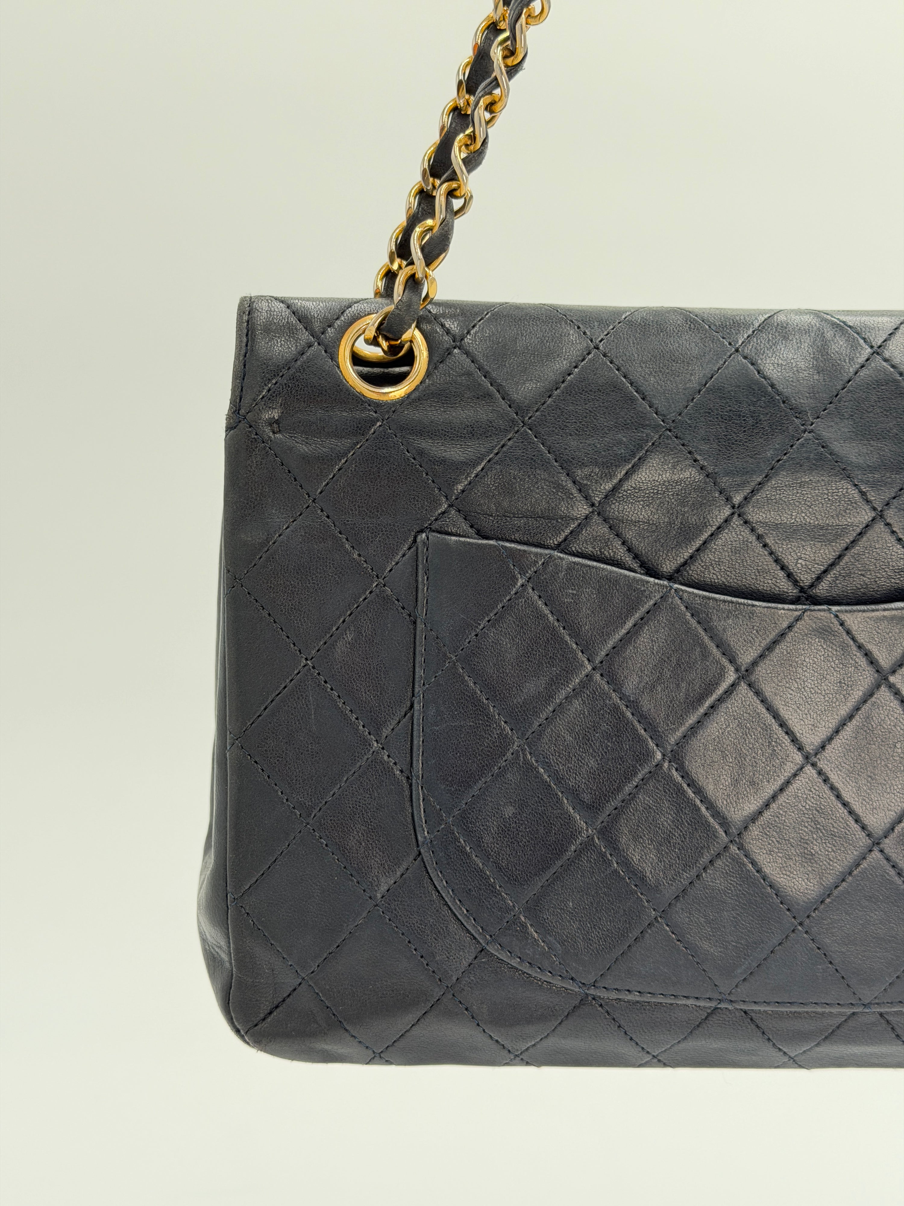 Chanel Navy Double Flap Bag