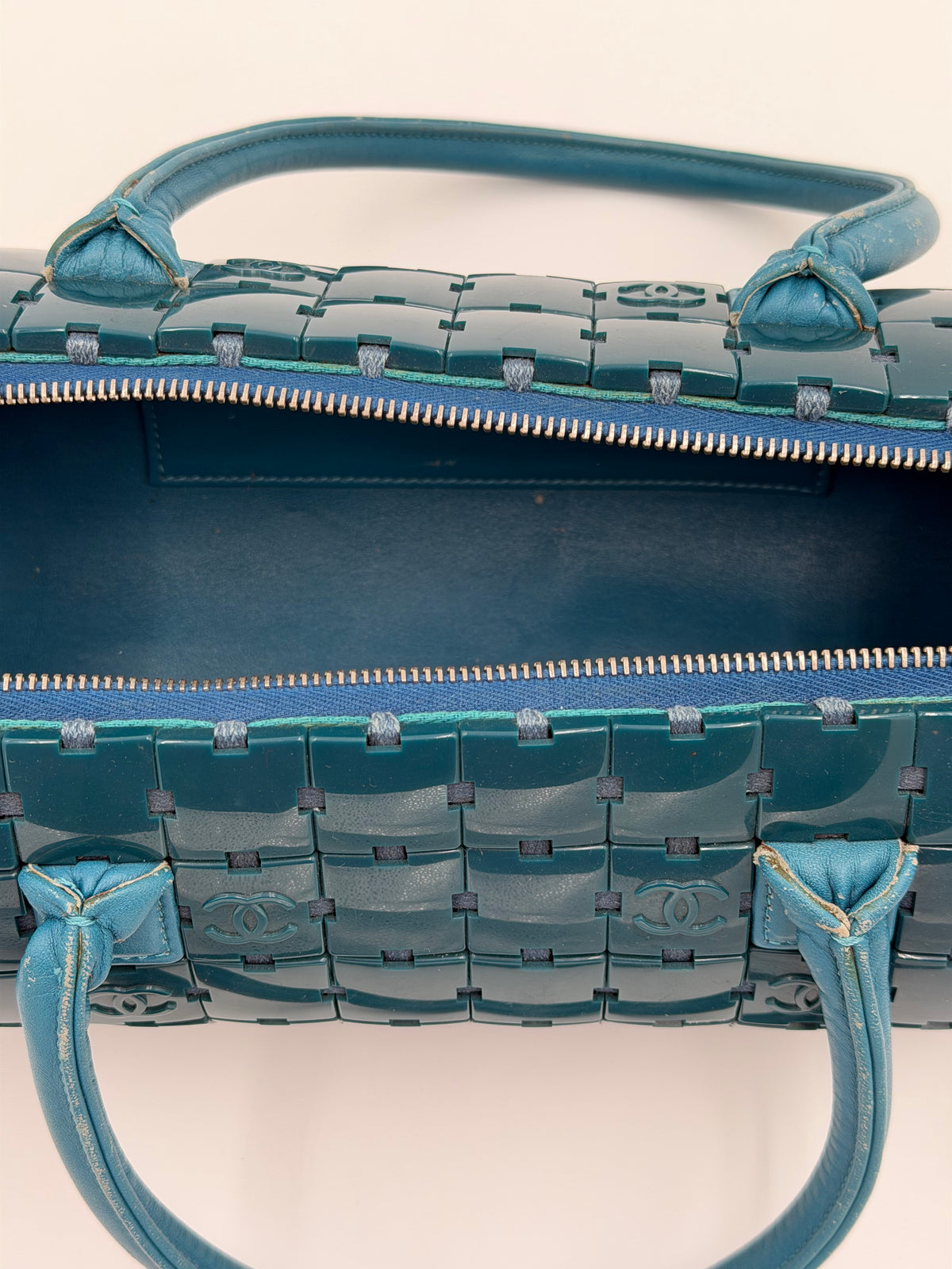 Chanel Teal Puzzle Barrel Bag