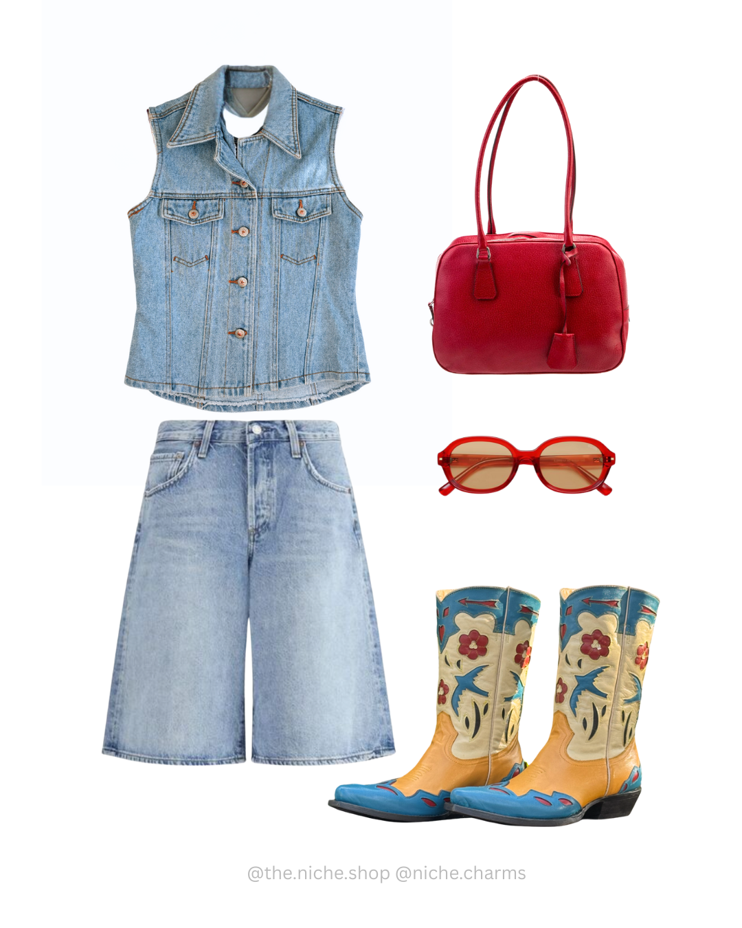 Zana-Di Denim Lace-Up Vest