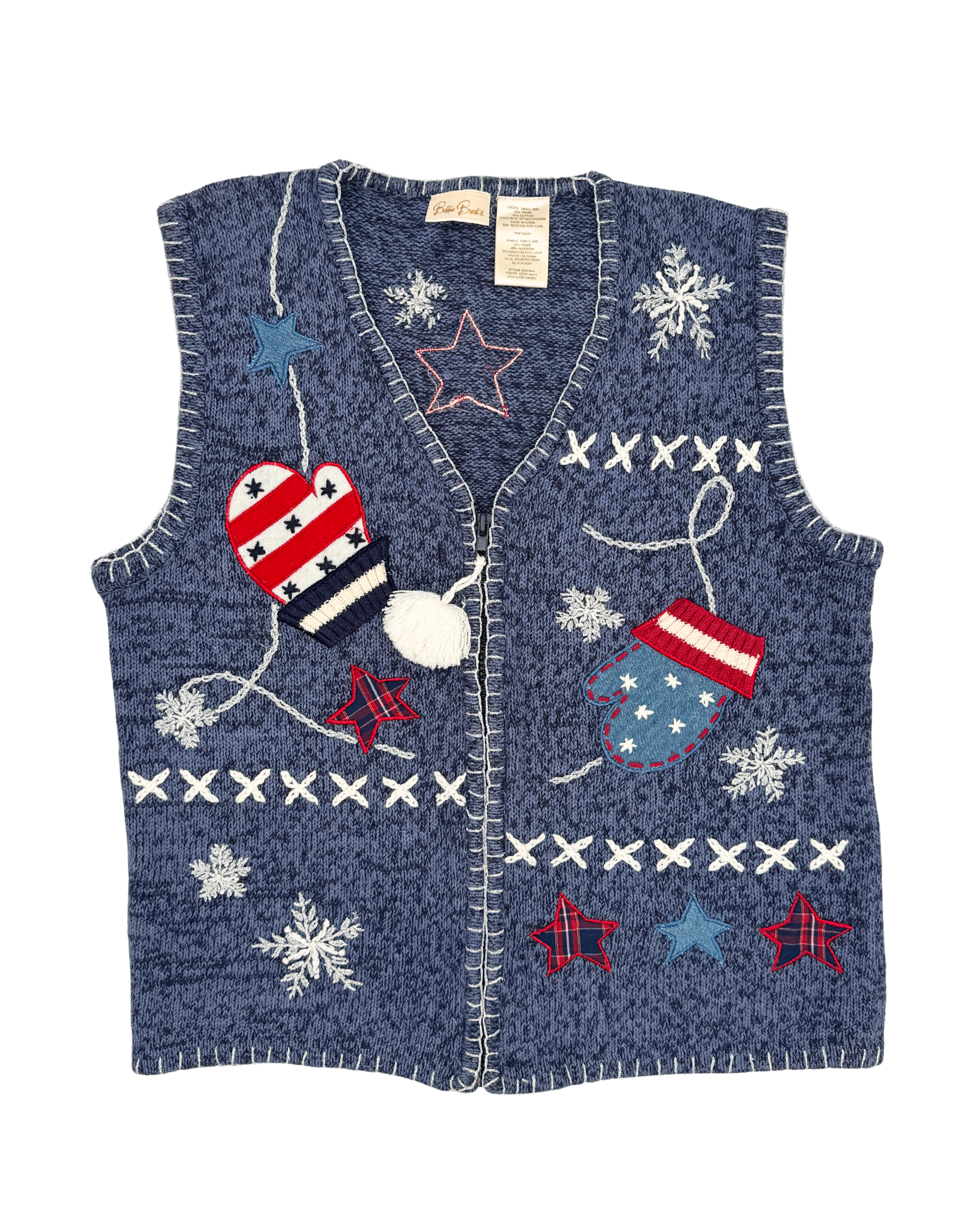 Bobbie Brooks Blue Mitten Vest
