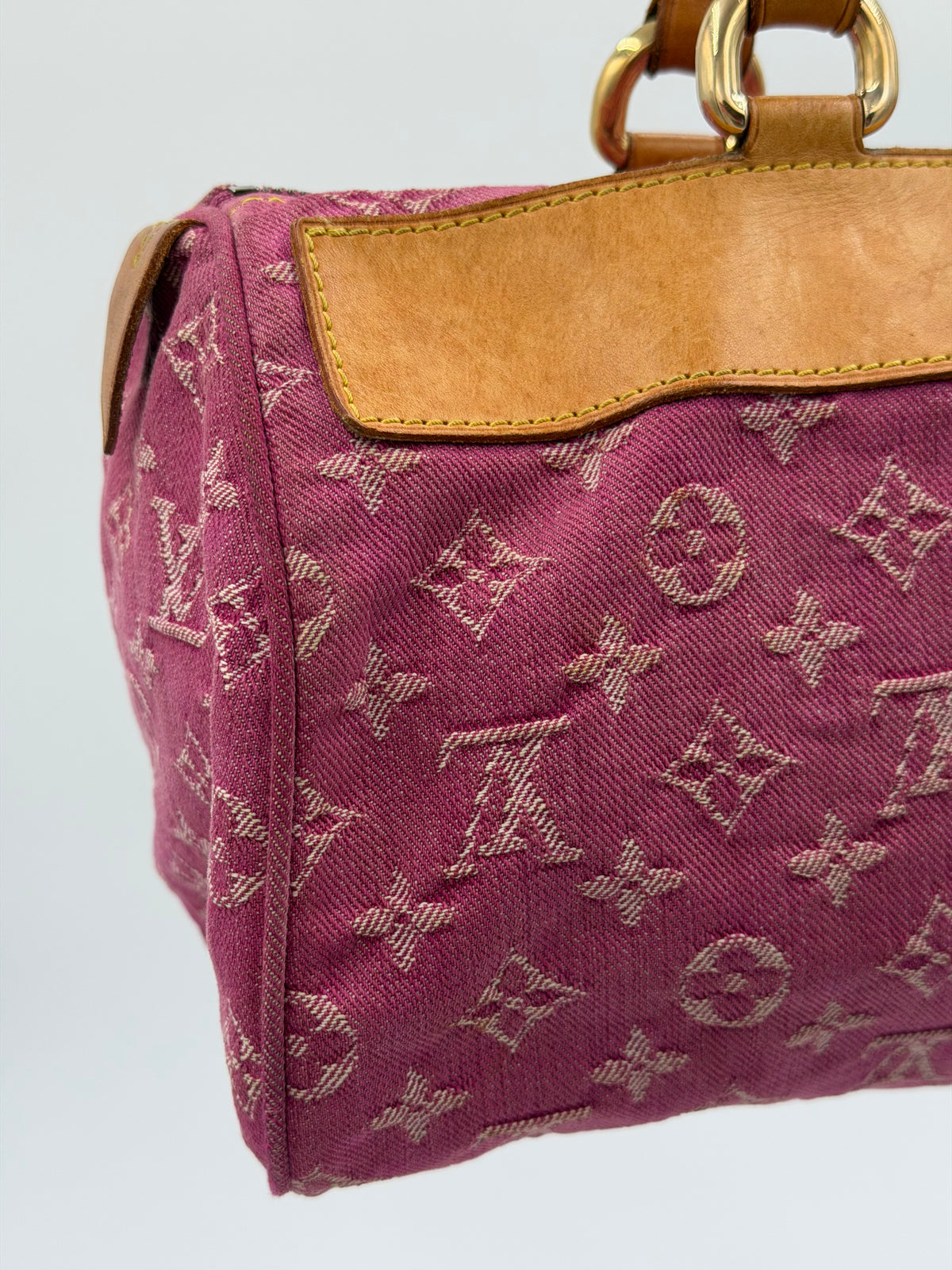 Louis Vuitton Monogram Denim Neo Speedy Fuchsia