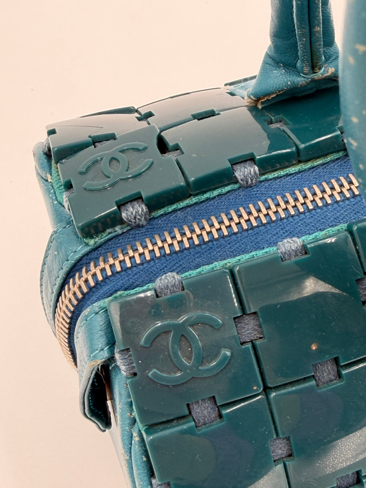 Chanel Teal Puzzle Barrel Bag