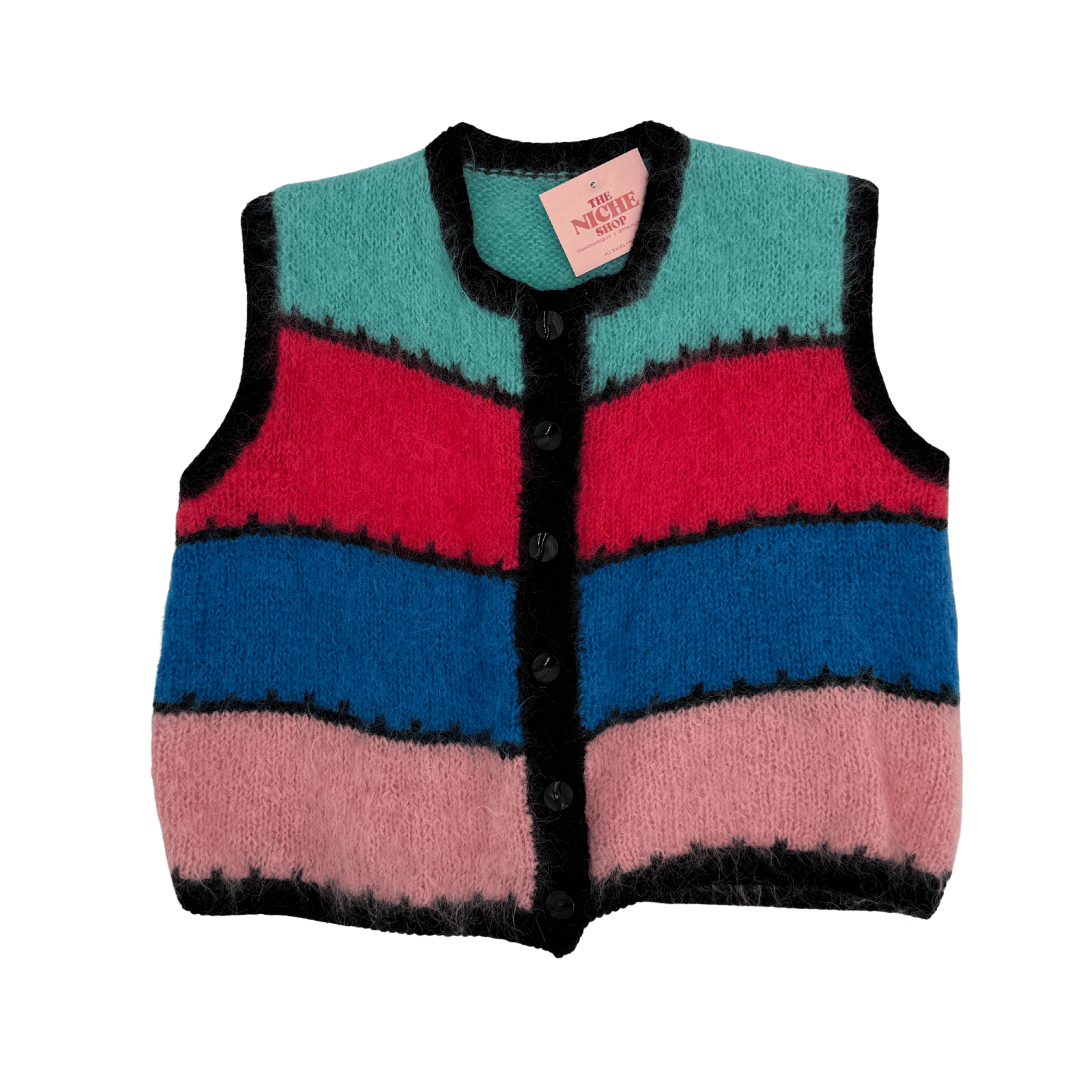 Stripe Knit Sweater Vest