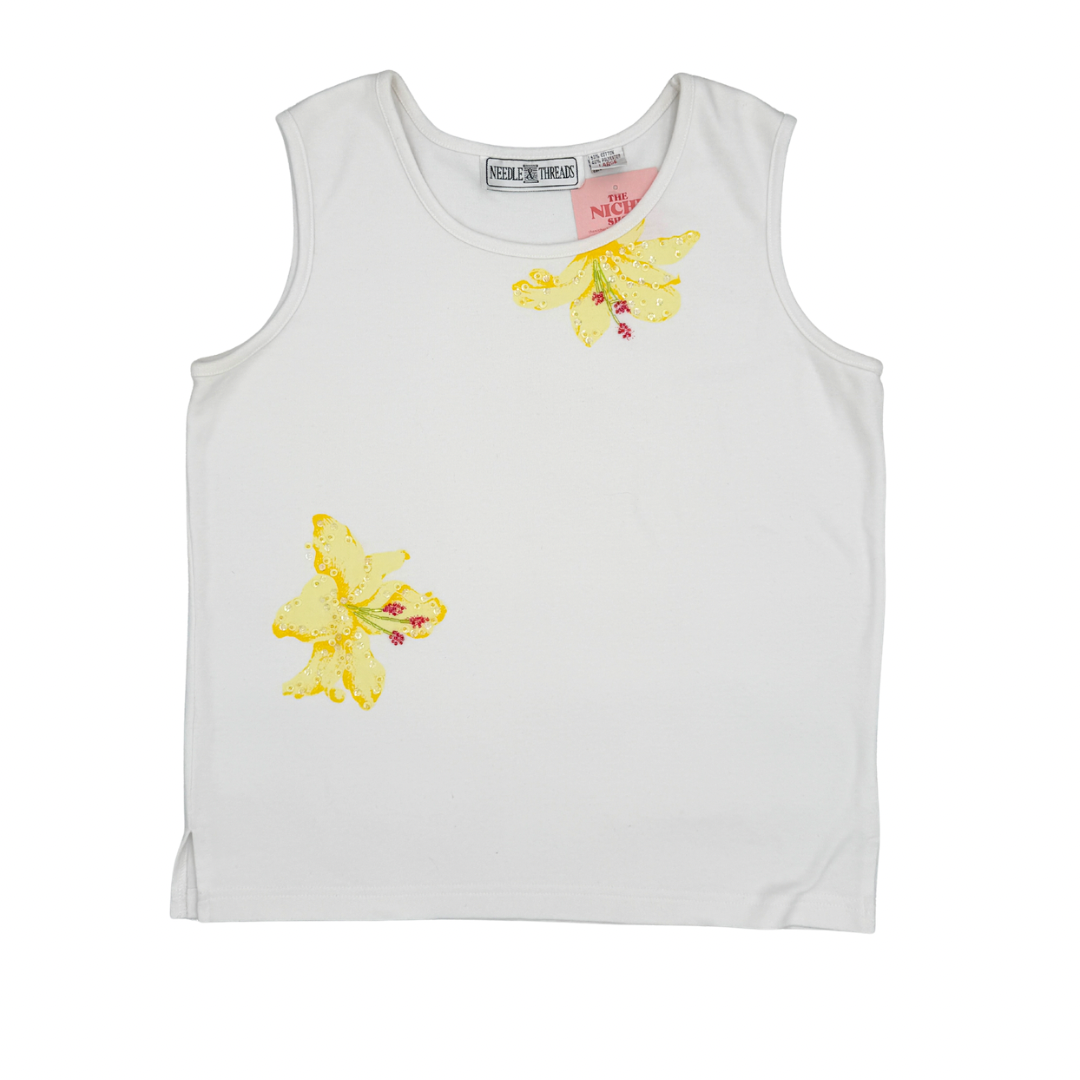 Needle & Threads White Tank Top