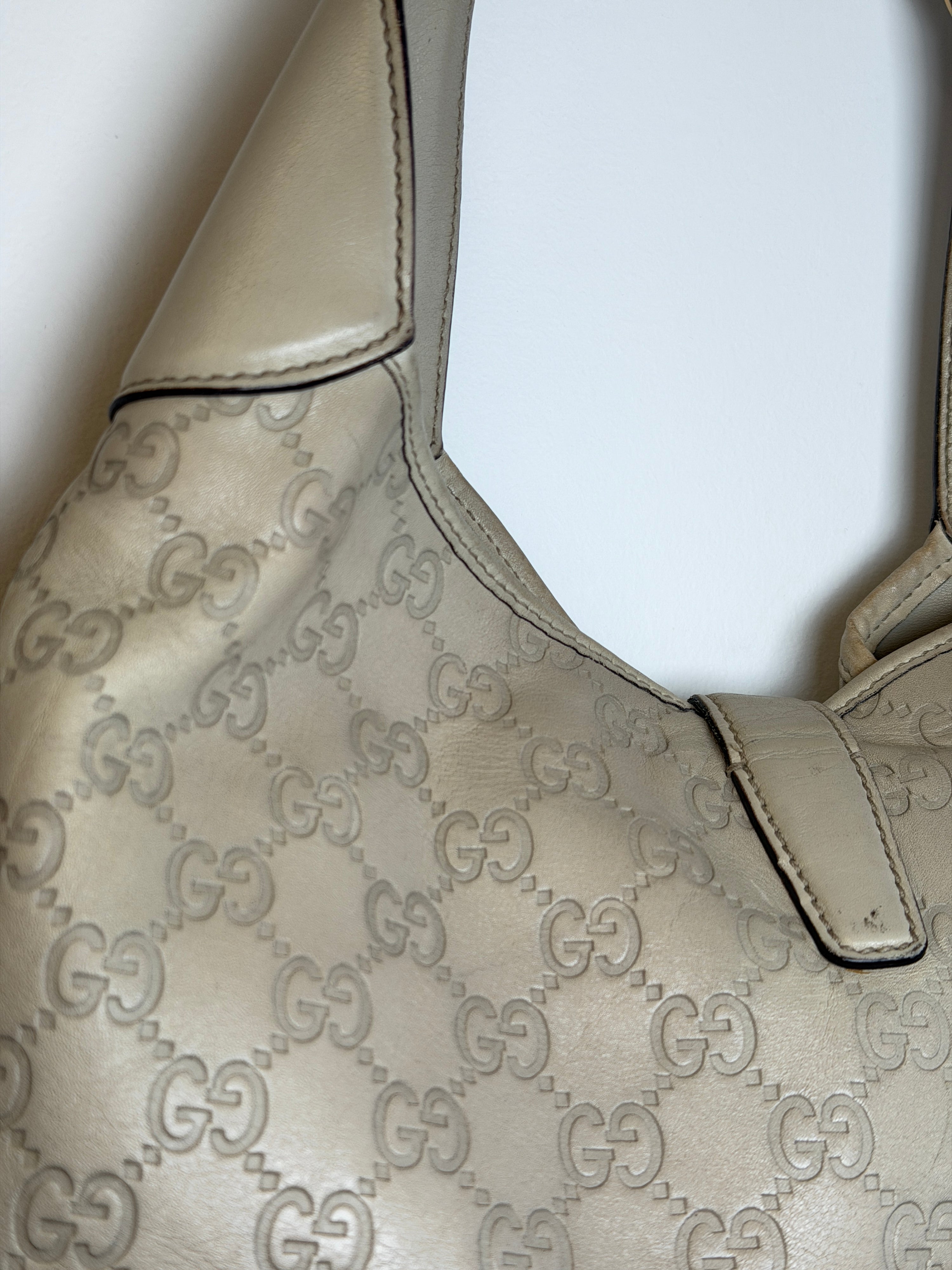 Gucci Cream Leather Jackie Bag