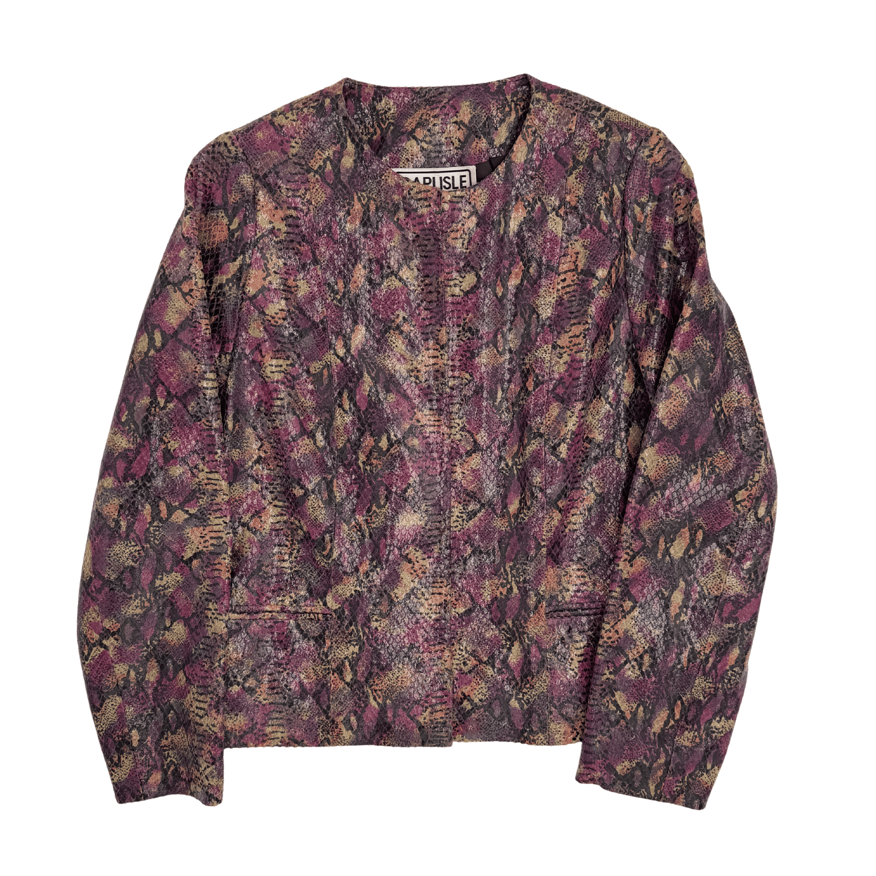 Carlisle Snake Print Leather Jacket