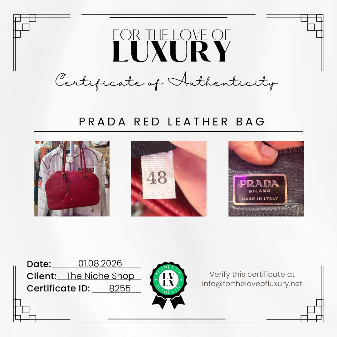 Prada Red Cinghiale Sport Bauletto Bag
