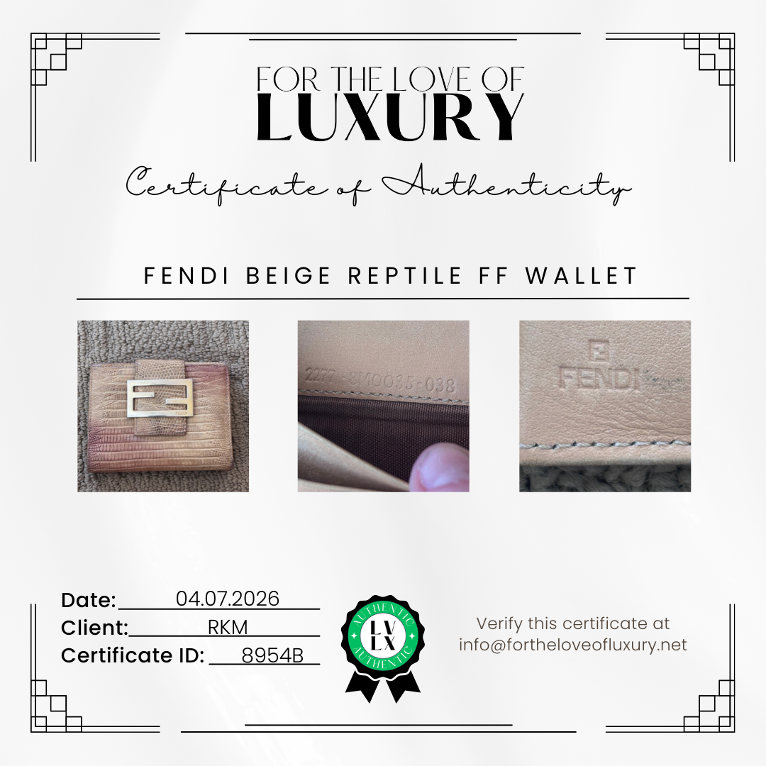 Fendi Lizard Logo Wallet