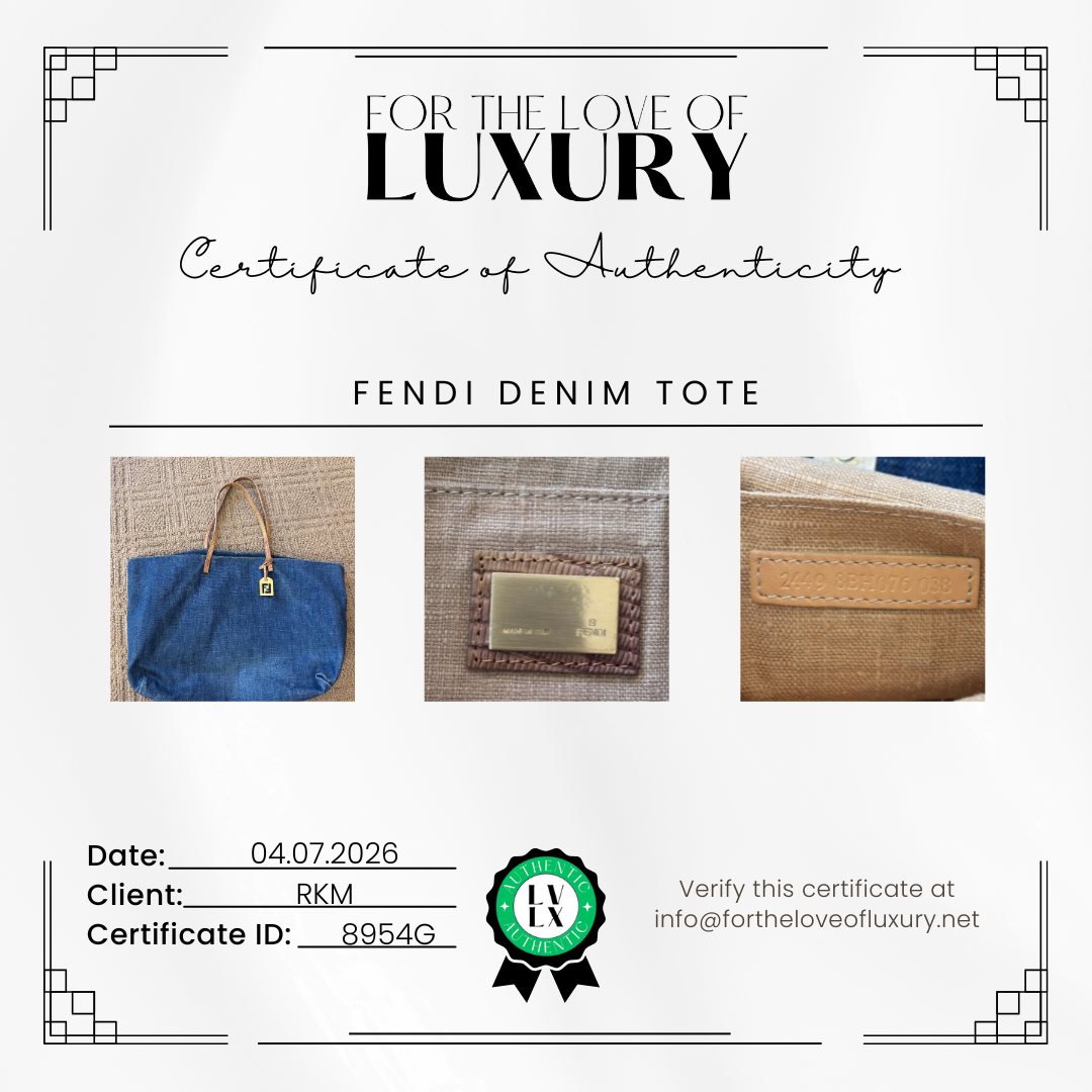Fendi Denim Tote Bag