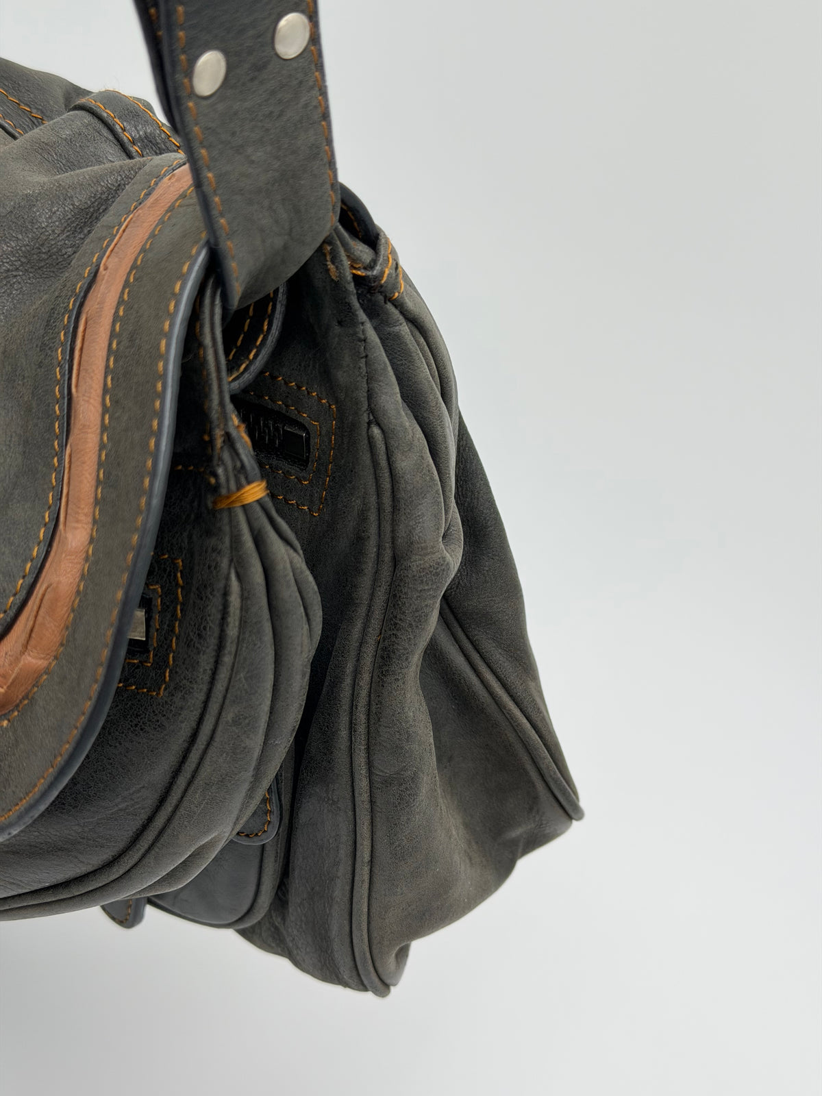 Christian Dior Leather Gaucho Saddle Bag