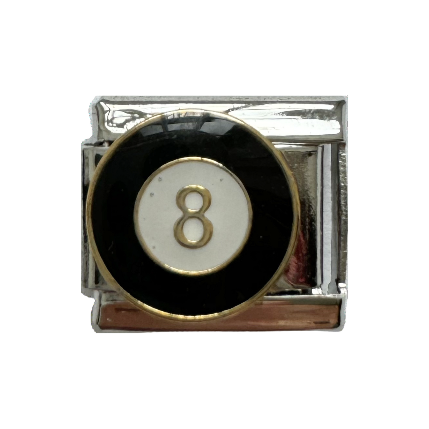 8 Pool Ball Italian Charm