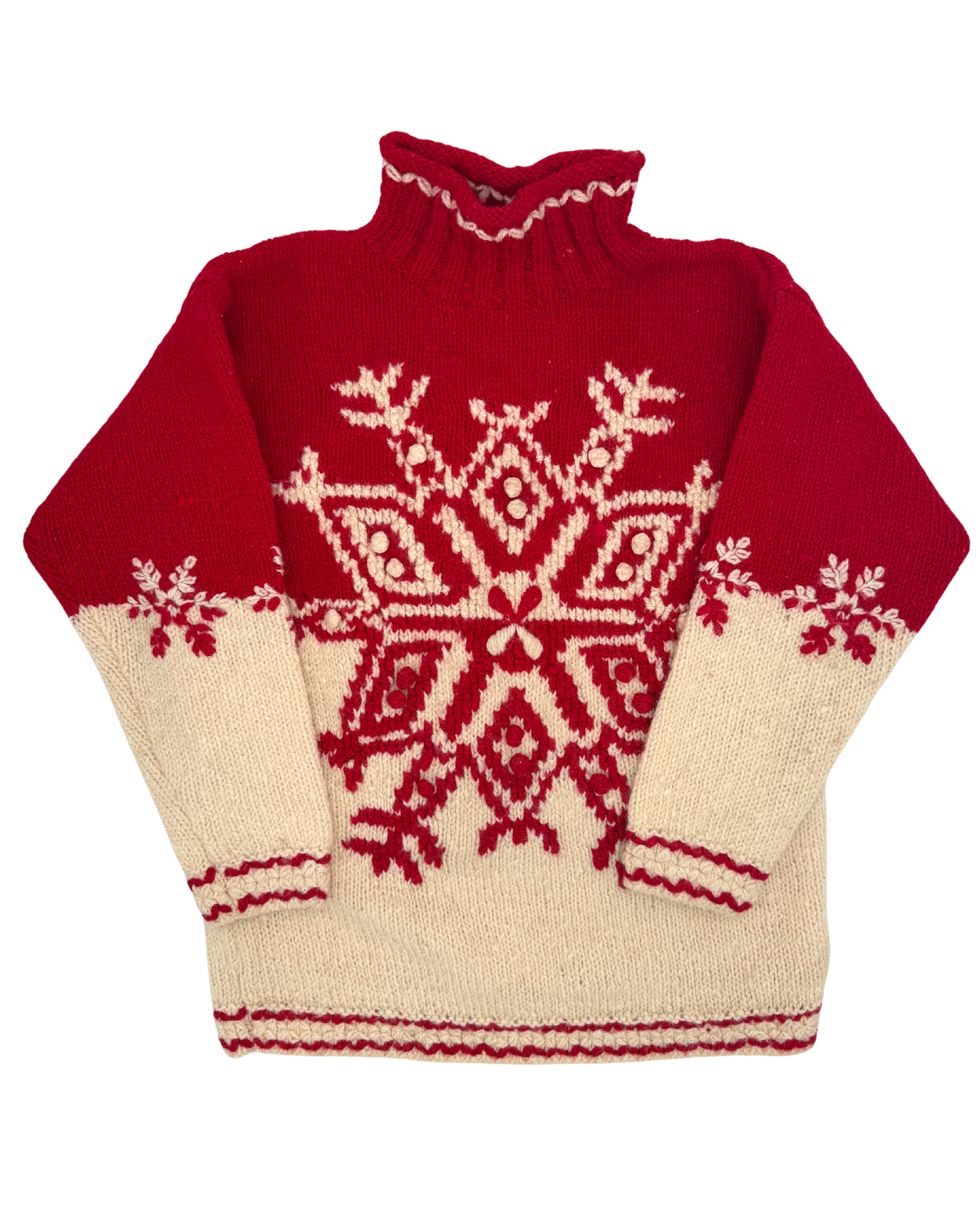 Express Tricot Red Snowflake Sweater