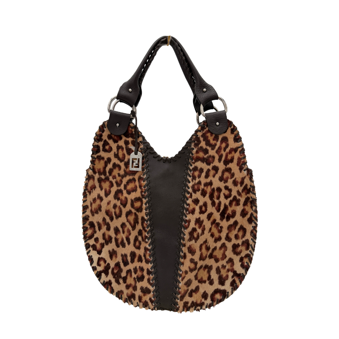 Fendi Animal Print Ponyhair Bag