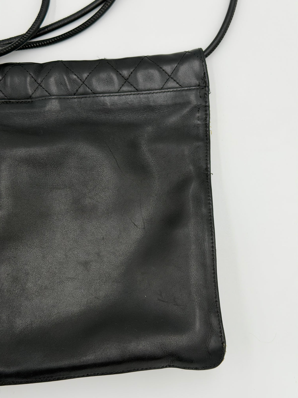 Chanel Black Quilted Leather Cambon Ligne Twin Pocket Crossbody Bag