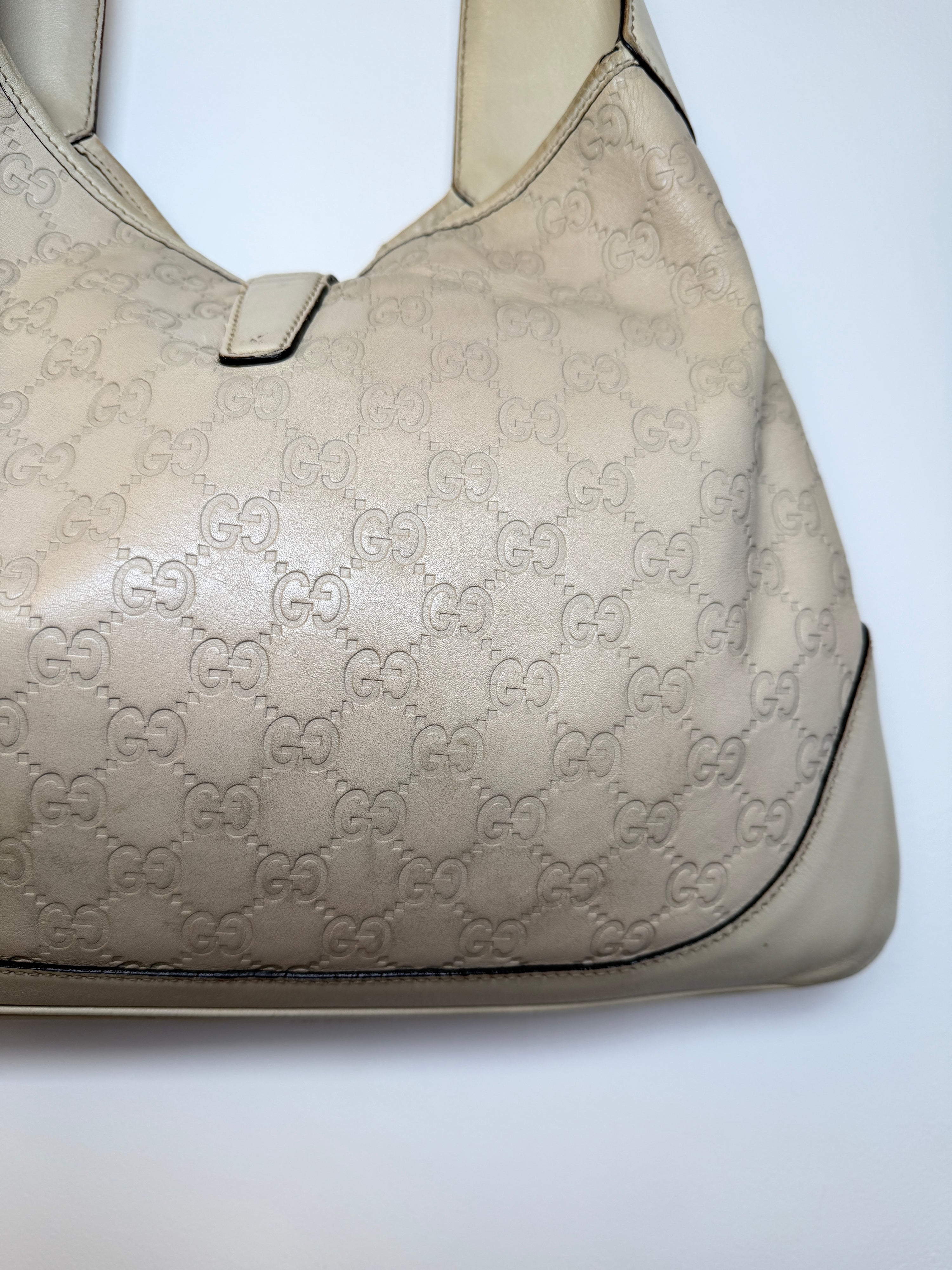 Gucci Cream Leather Jackie Bag