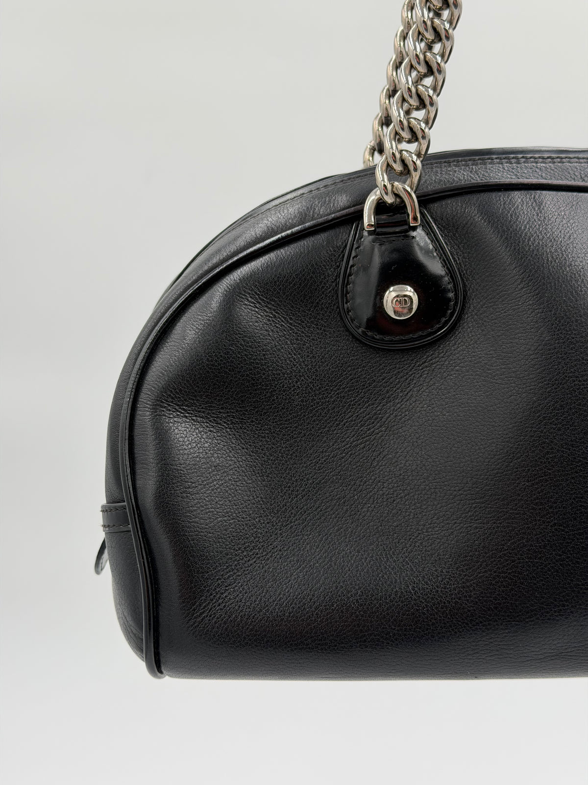 Christian Dior Black Gambler Dice Bowler Bag