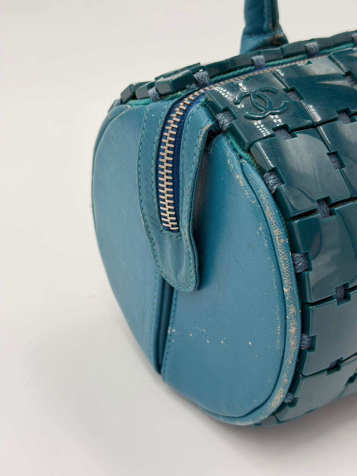Chanel Teal Puzzle Barrel Bag