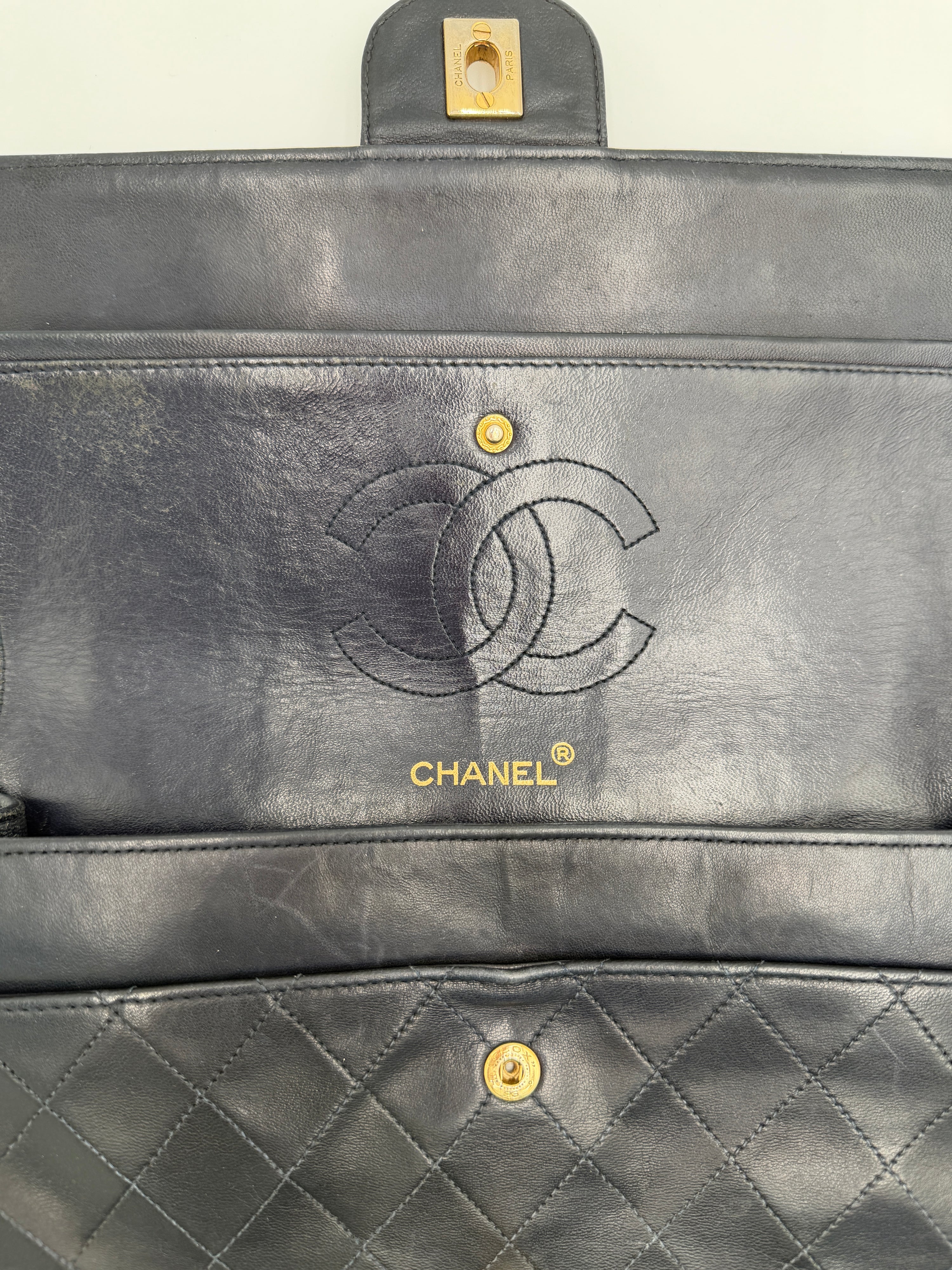 Chanel Navy Double Flap Bag