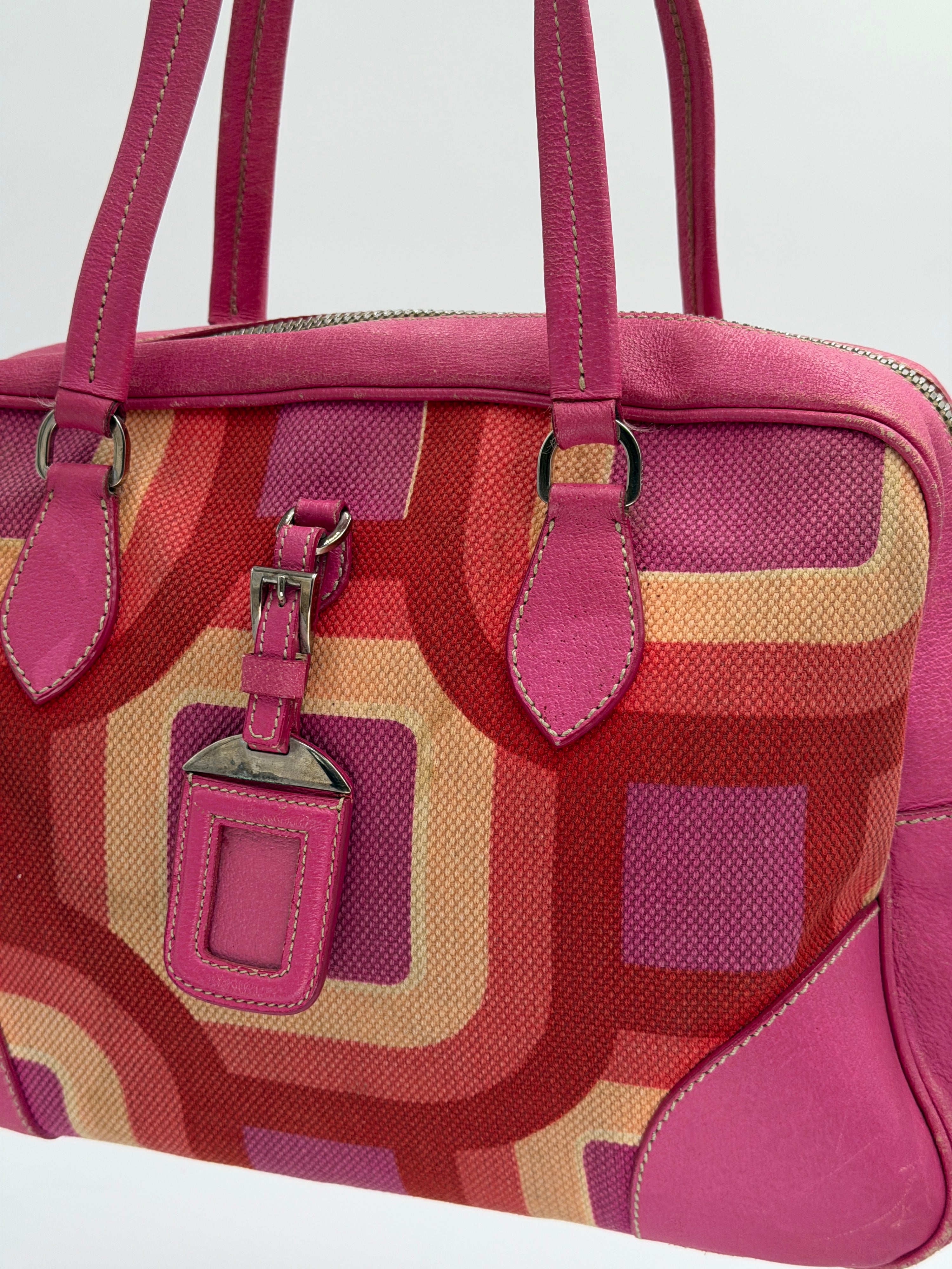 Prada Canapa Stampata Shoulder Bag