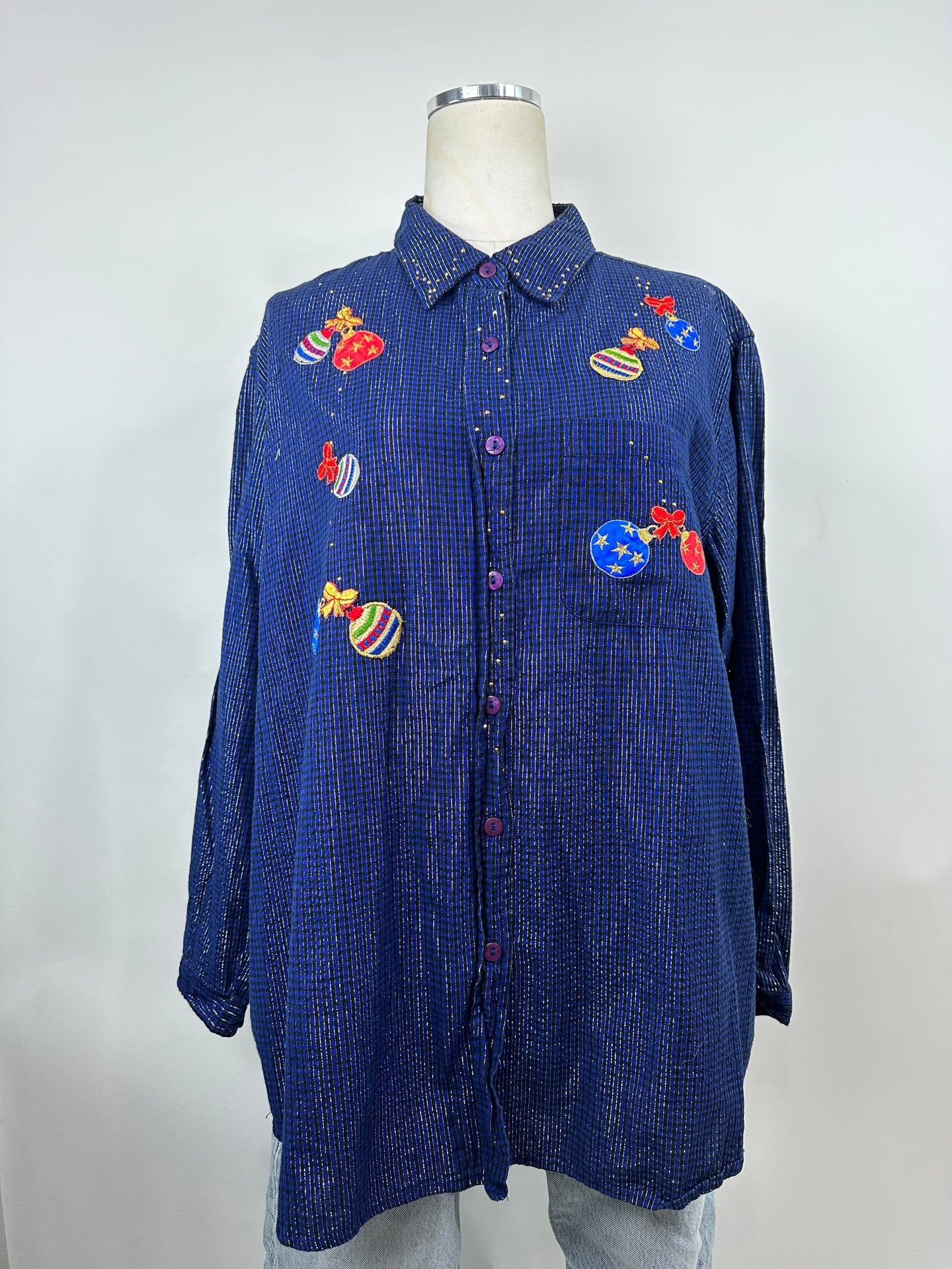 Bobbie Brooks Holiday Button Down Shirt