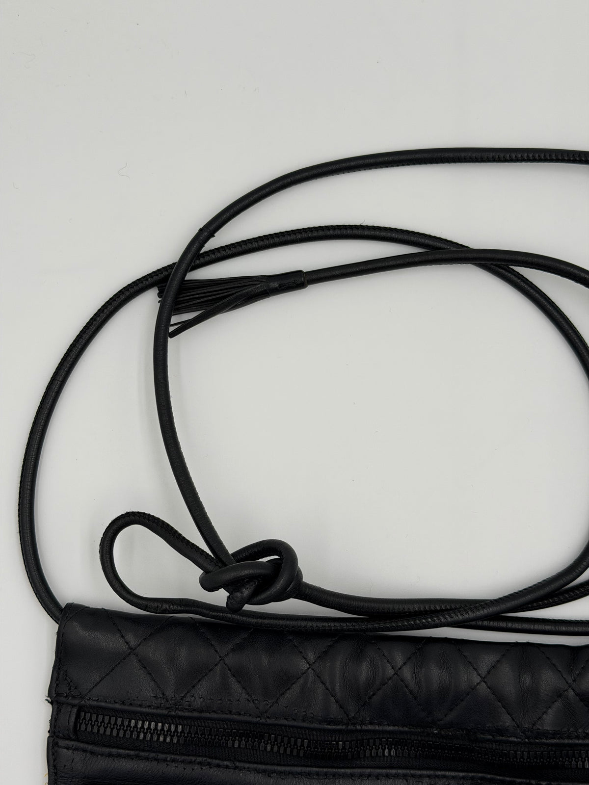 Chanel Black Quilted Leather Cambon Ligne Twin Pocket Crossbody Bag