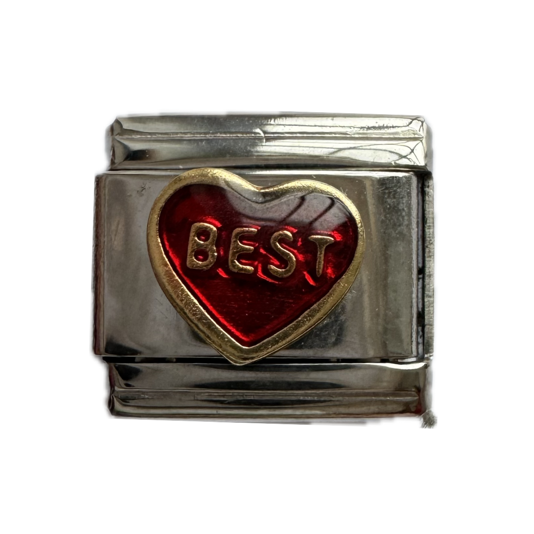 Best Heart Italian Charm