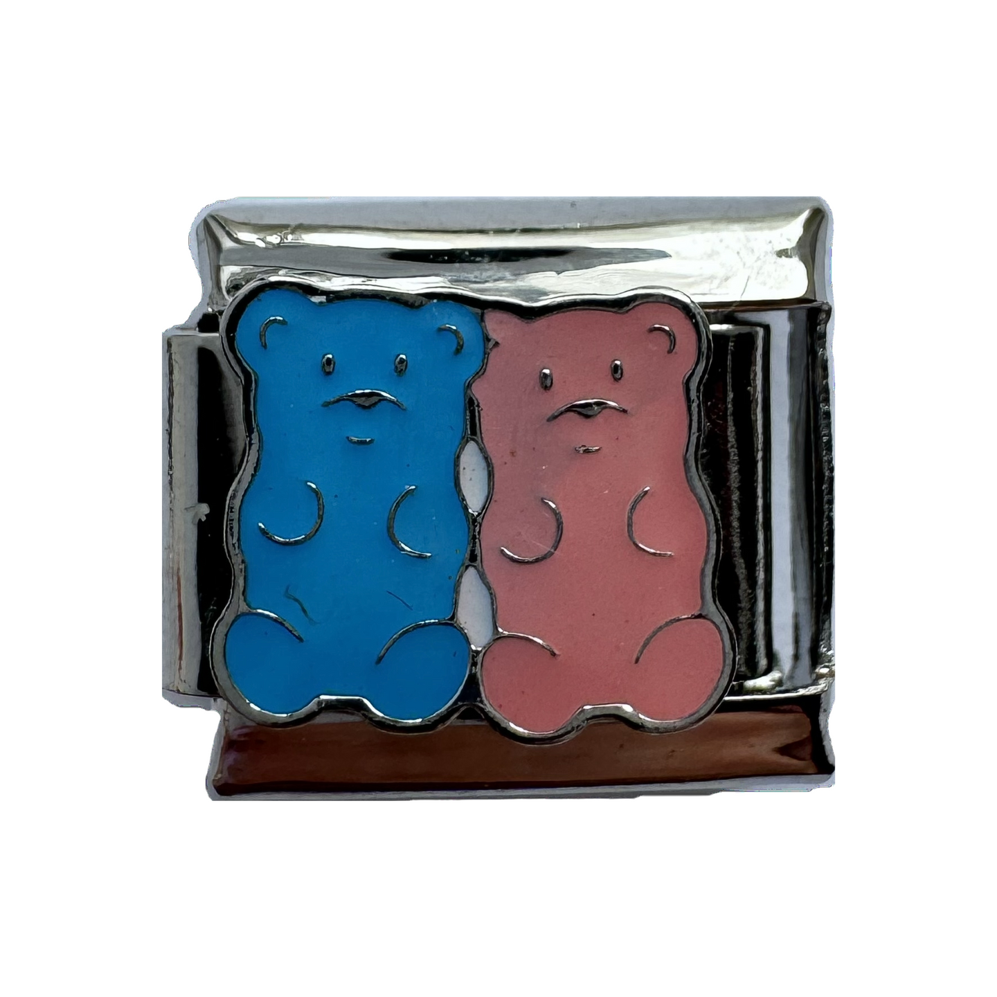 Blue Pink Gummy Bear Italian Charm