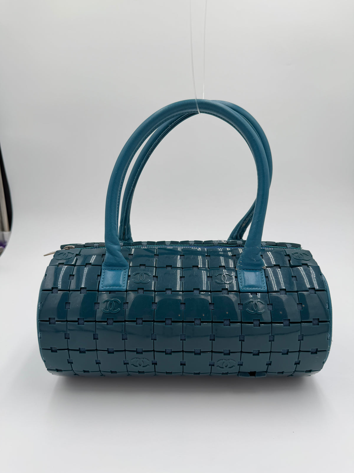 Chanel Teal Puzzle Barrel Bag