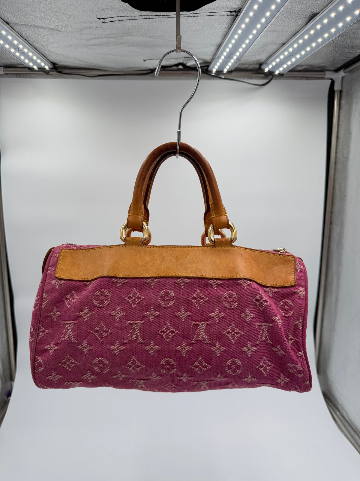 Louis Vuitton Monogram Denim Neo Speedy Fuchsia