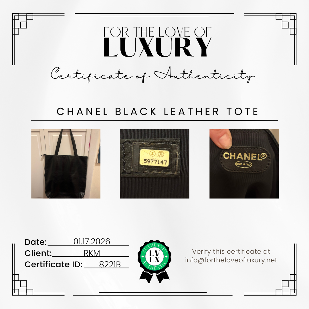Chanel Black Leather CC Tote Bag