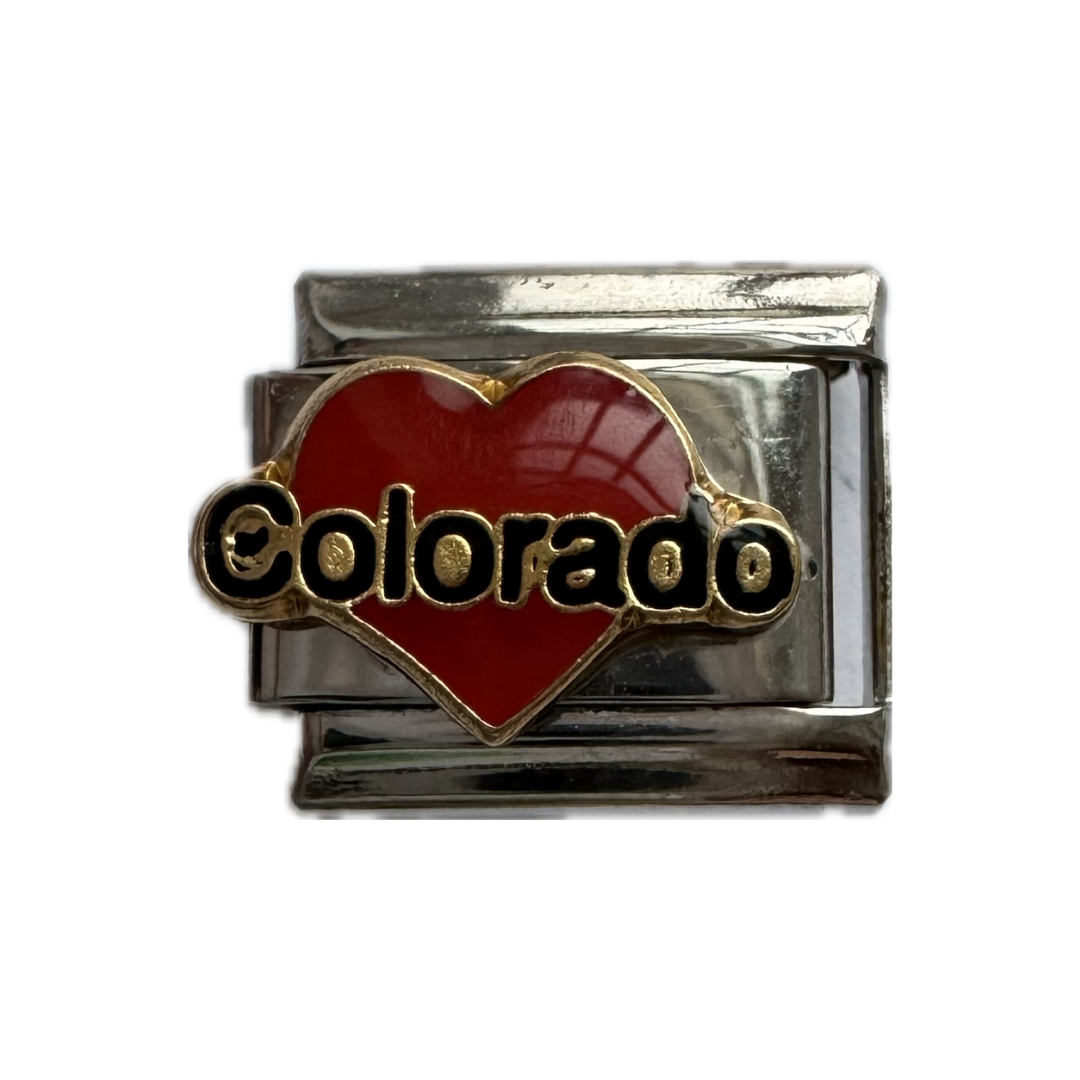 Colorado Heart Italian Charm