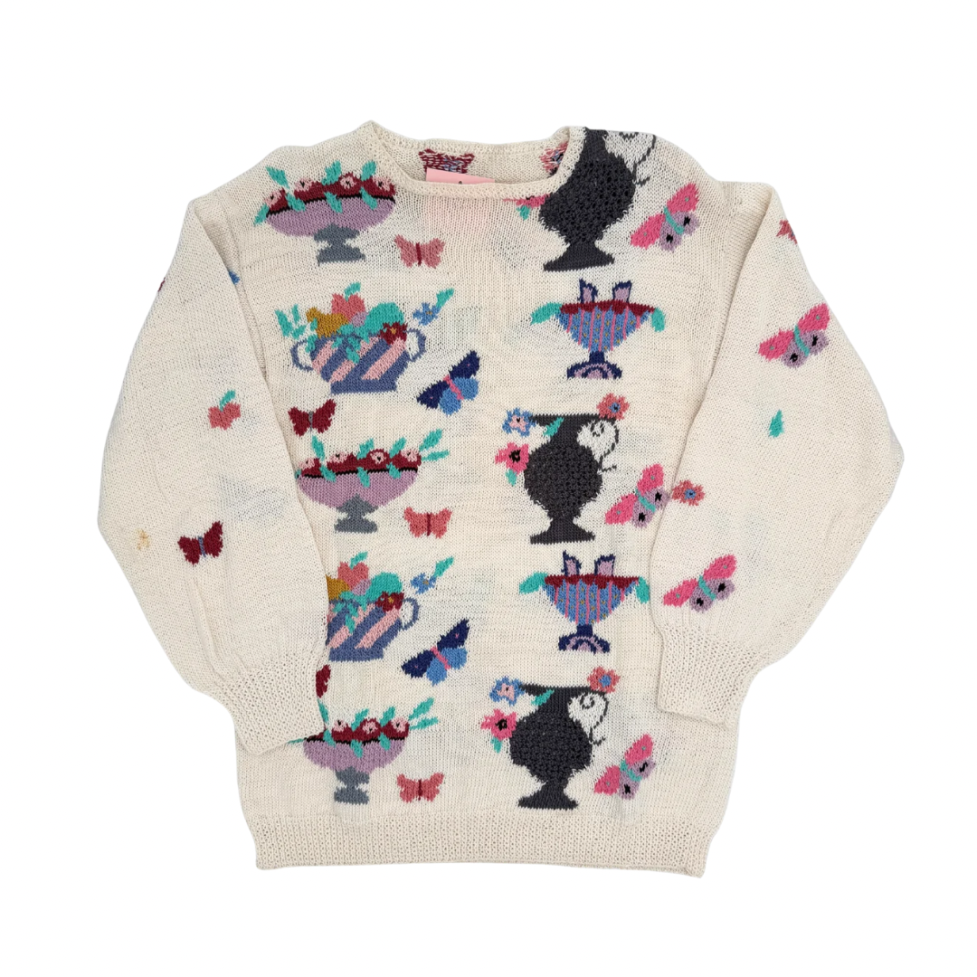 Ornate Vase Print Sweater