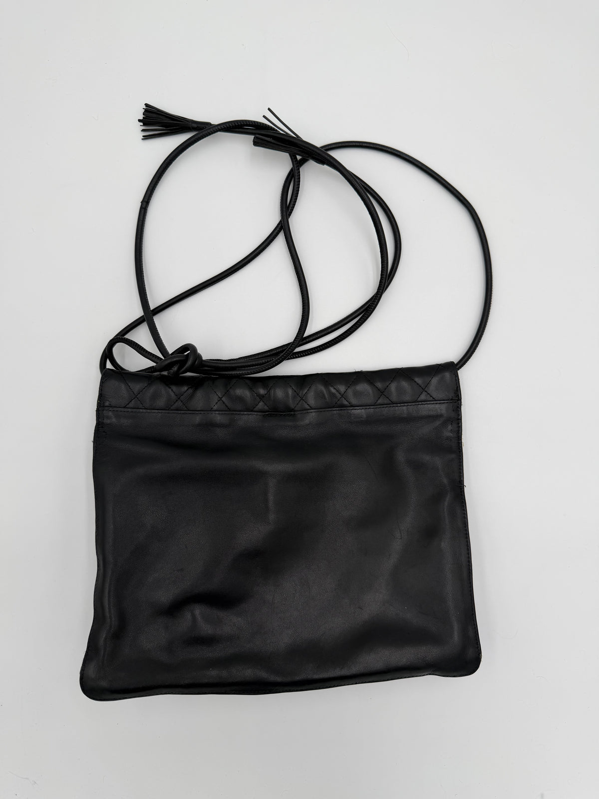 Chanel Black Quilted Leather Cambon Ligne Twin Pocket Crossbody Bag