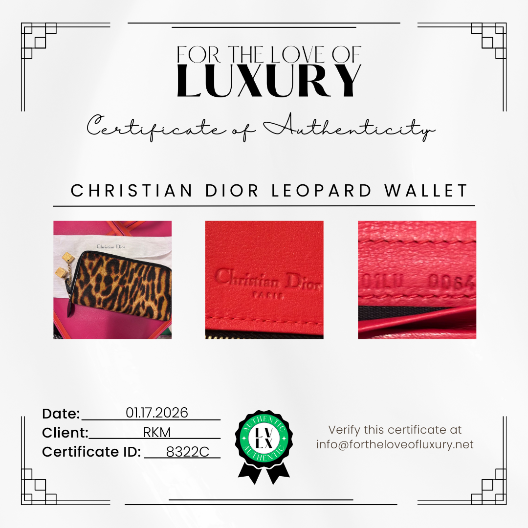 Dior Dice Leopard Wallet