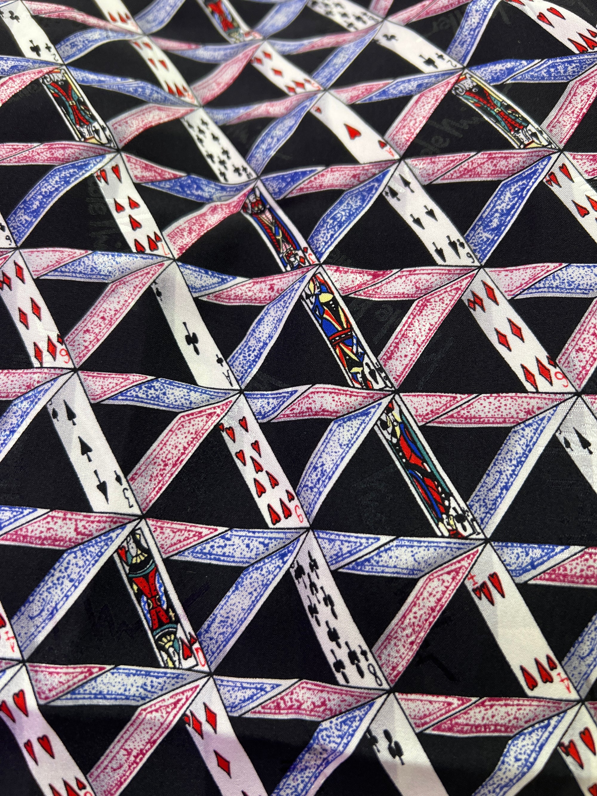 Nicole Miller Playing Cards Silk Scarf