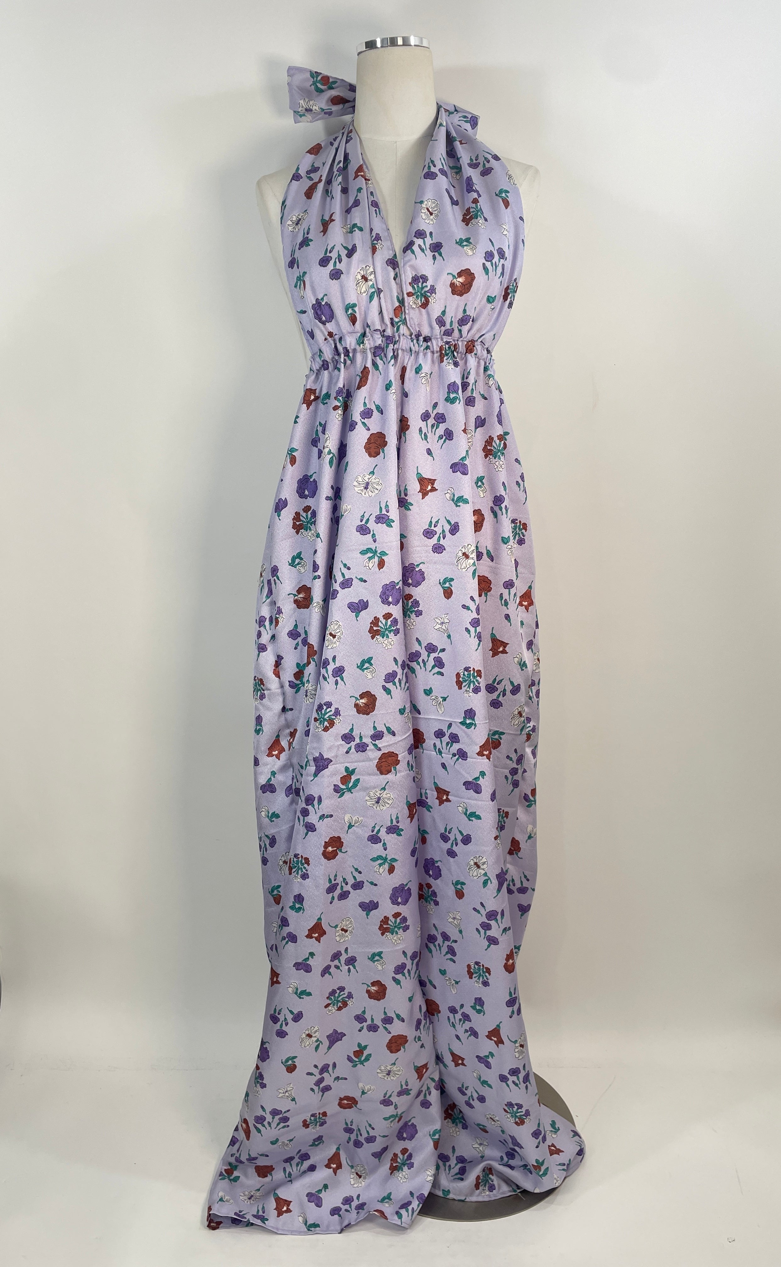 Purple Flower Print Jumpsuit