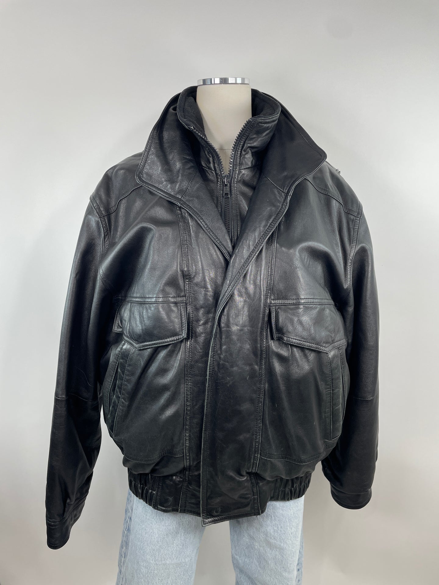Wilson’s Double Lined Black Leather Jacket