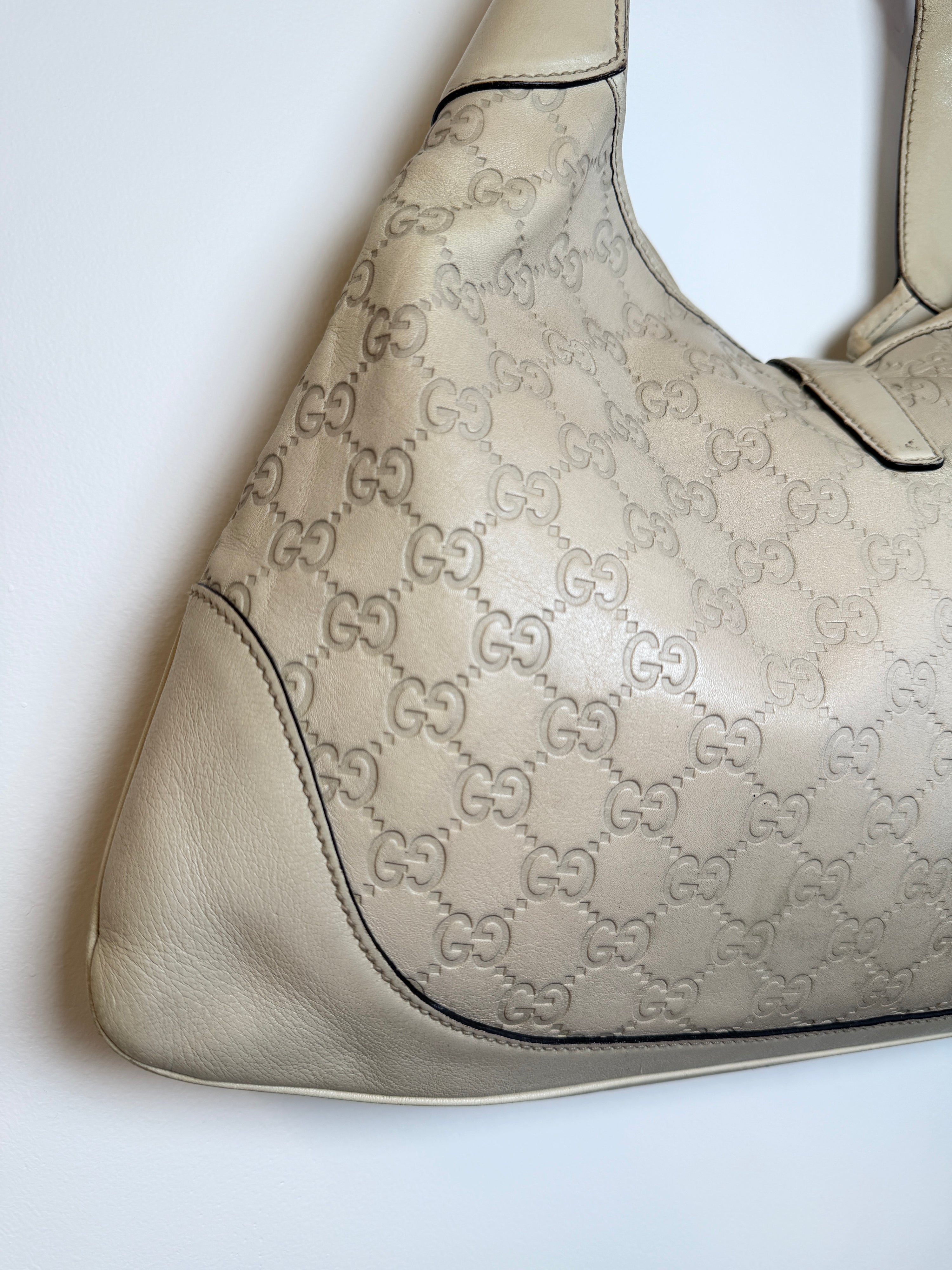 Gucci Cream Leather Jackie Bag