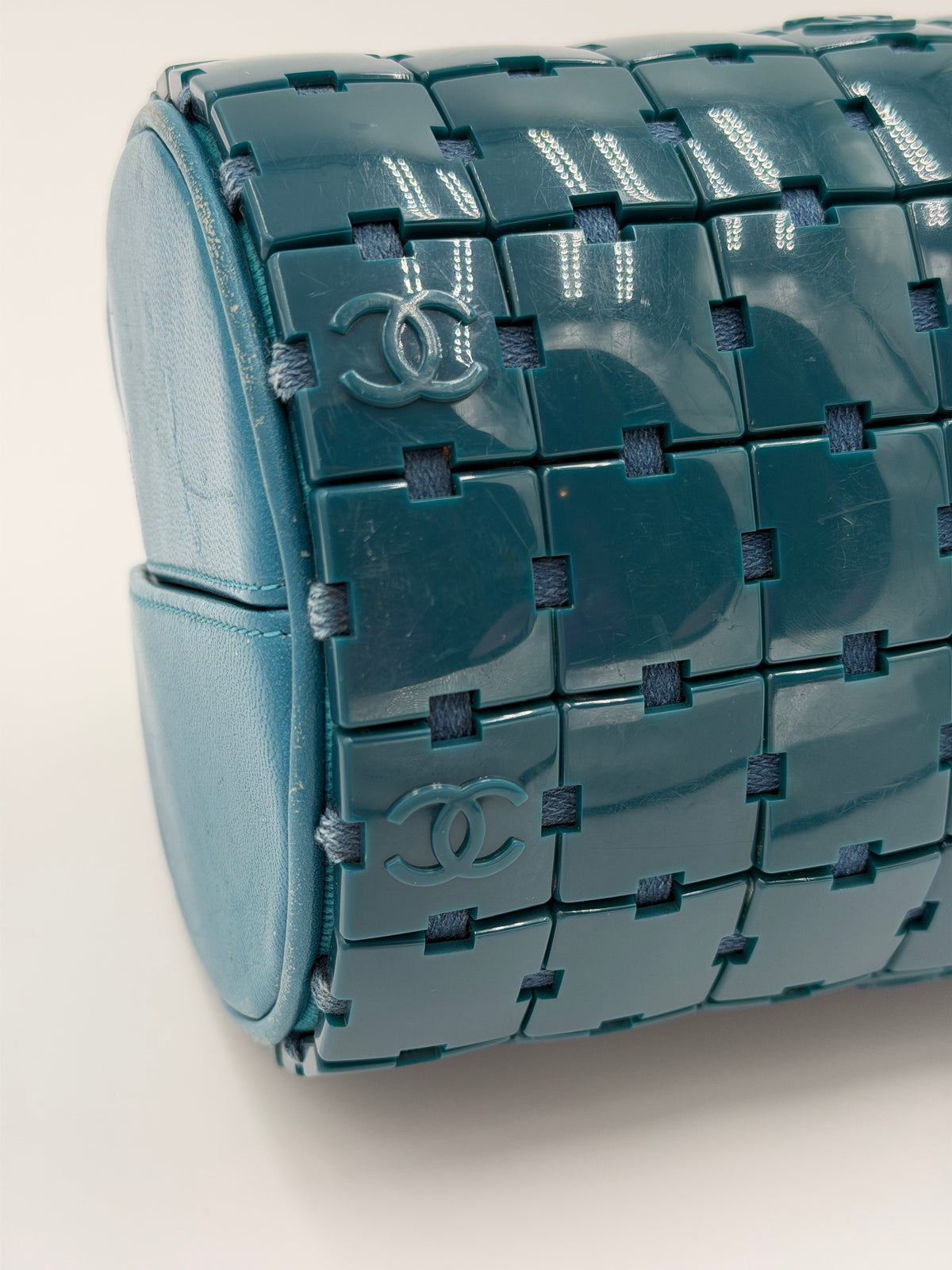 Chanel Teal Puzzle Barrel Bag