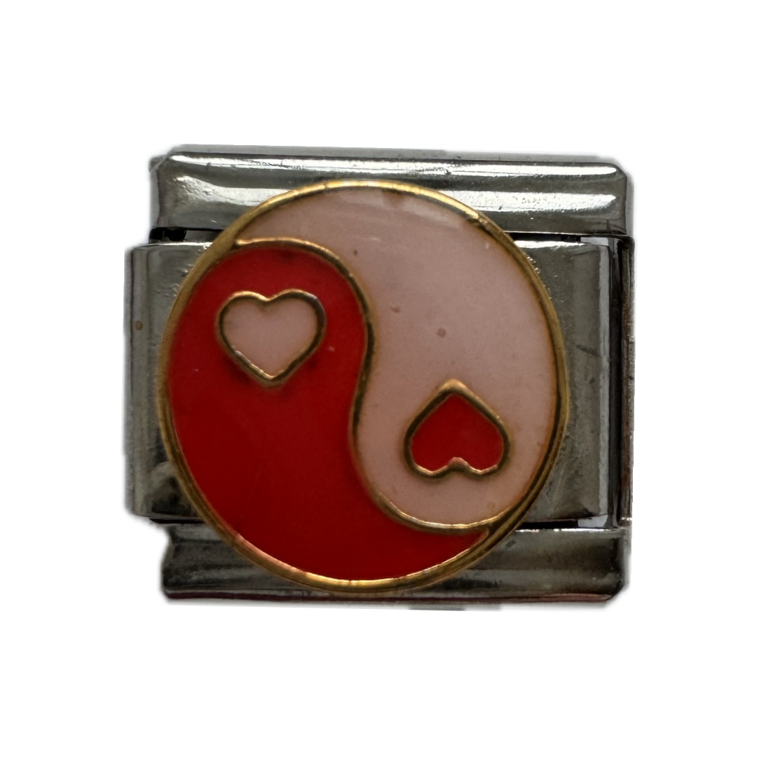 Pink and Red Yin and Yang