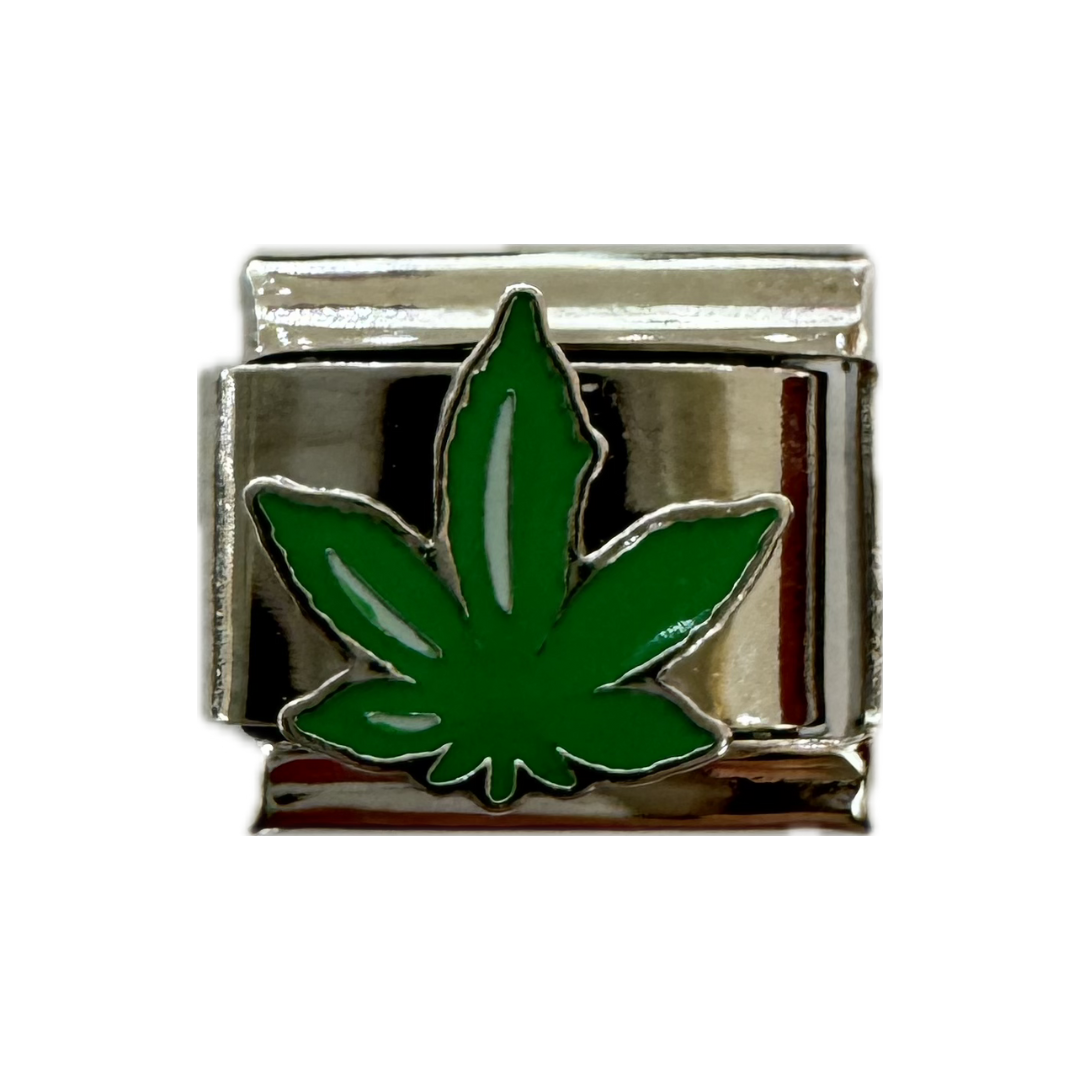 Green Leaf Italian Charm