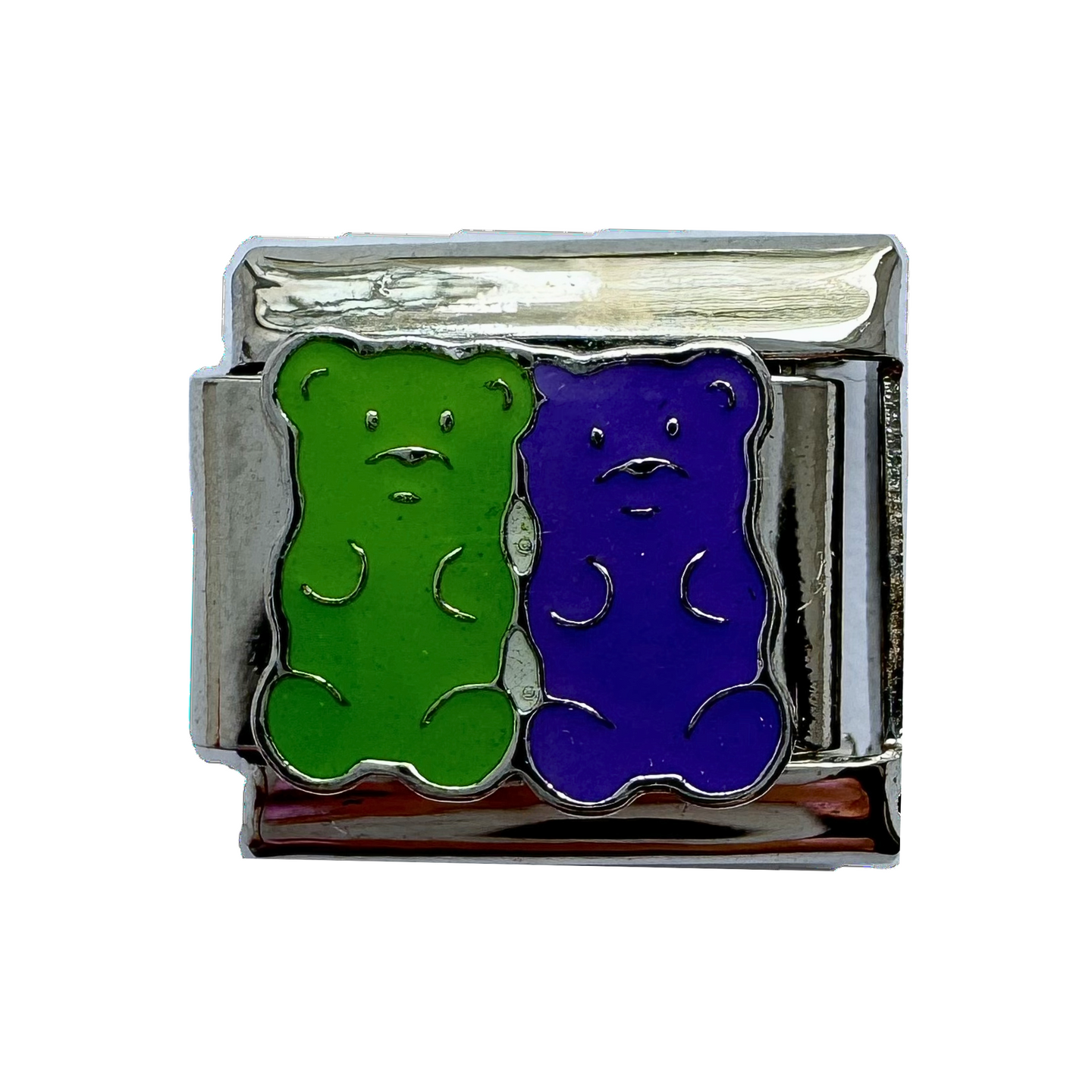 Green & Purple Gummy Bear Italian Charm