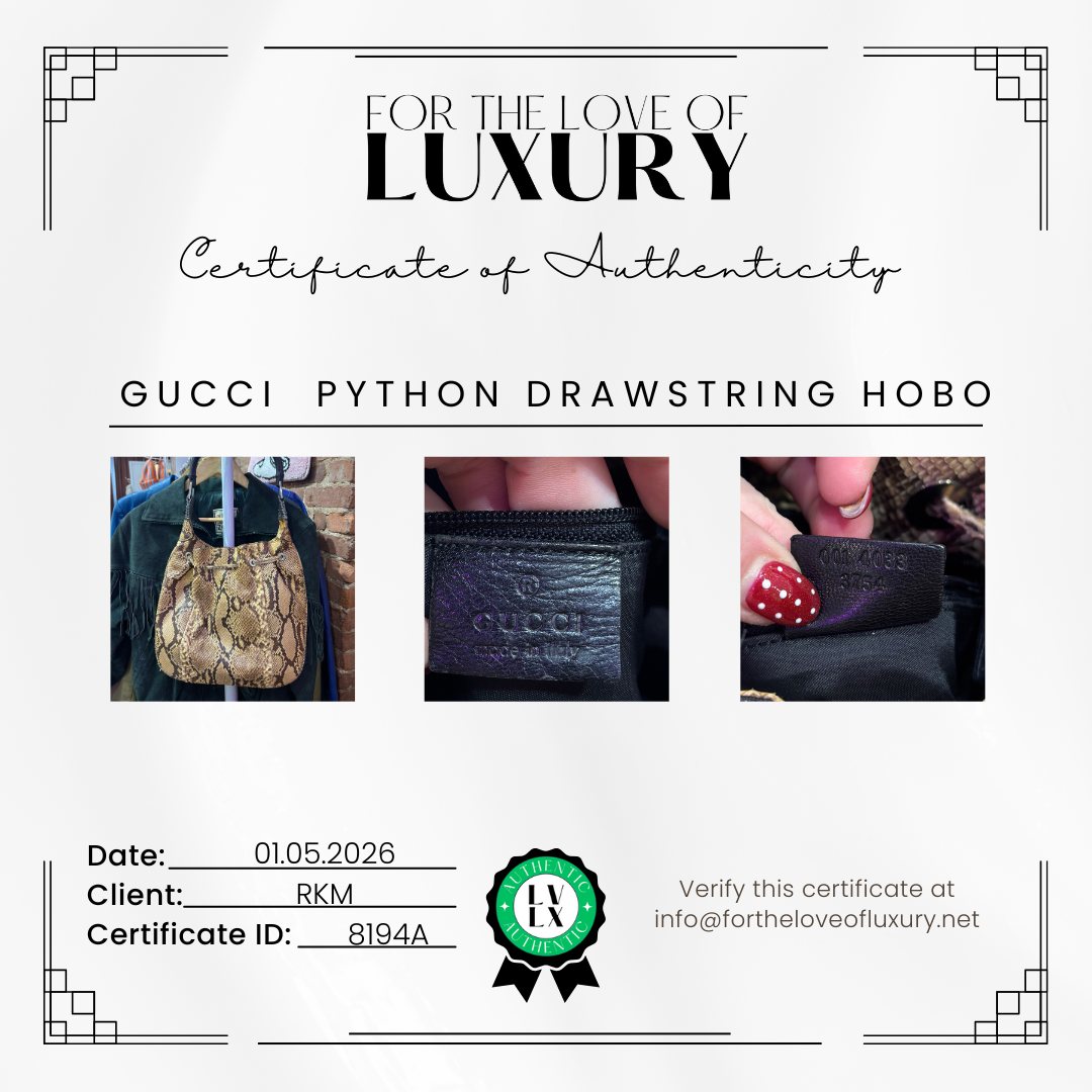 Gucci Python Bamboo Handle Bag