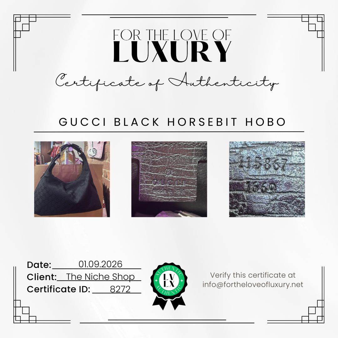 Gucci GG Black Horsebit Bag