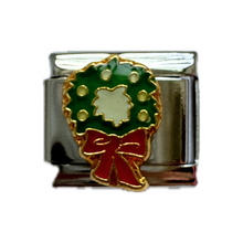 Load image into Gallery viewer, Holiday Wreath Italian Charm
