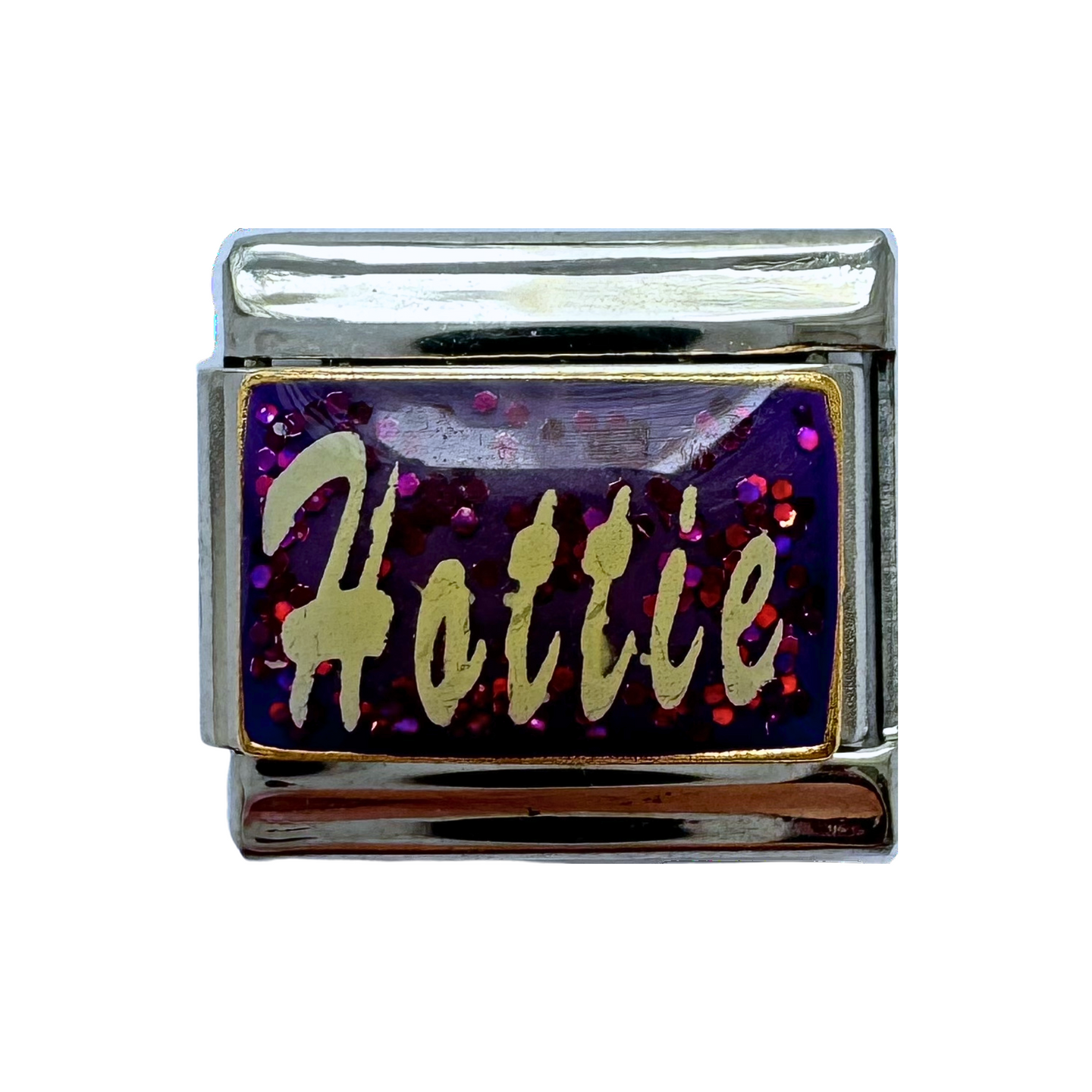 Purple Glitter Hottie Italian Charm