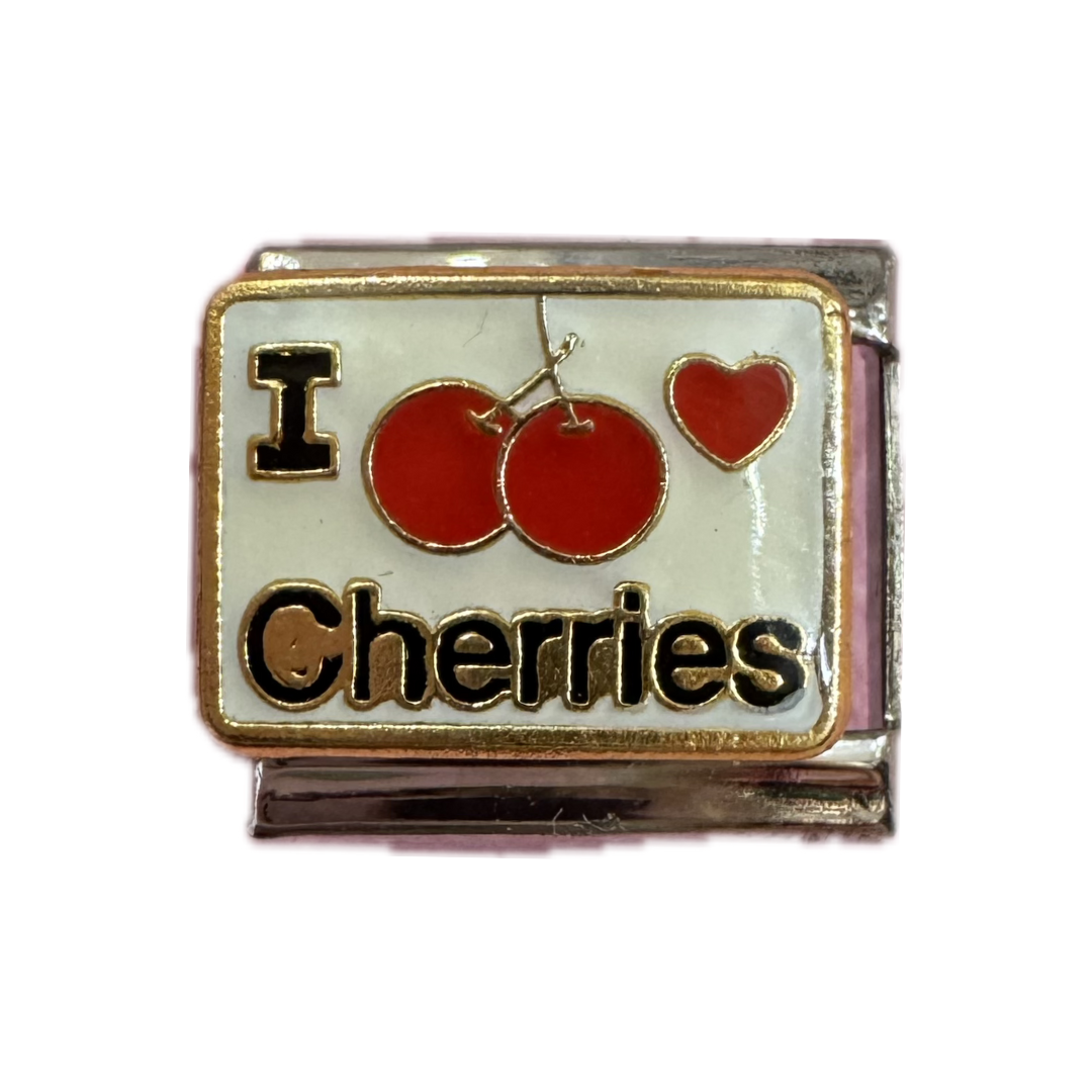 I Heart Cherries Italian Charm