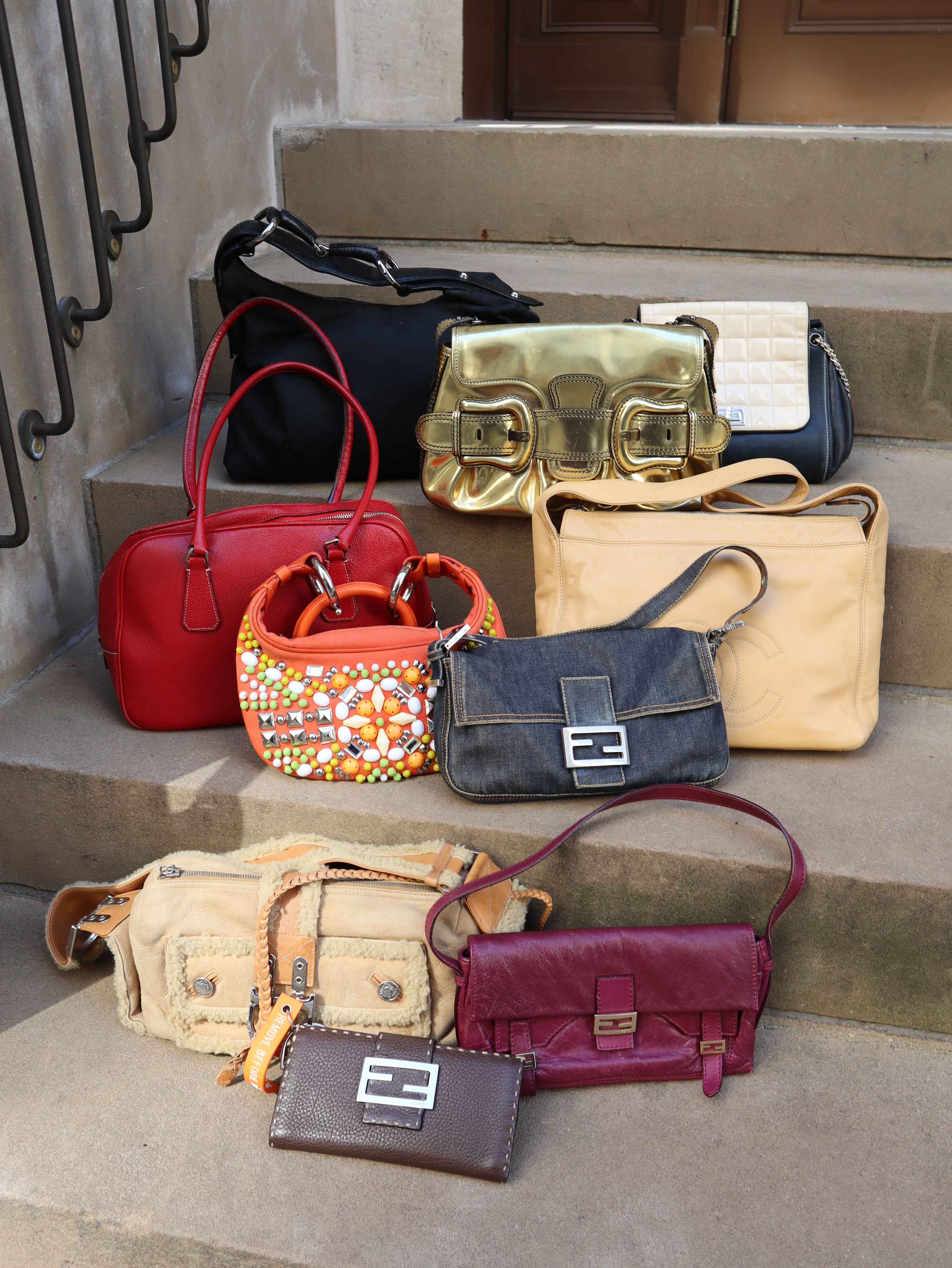 Fendi Blue Denim Baguette